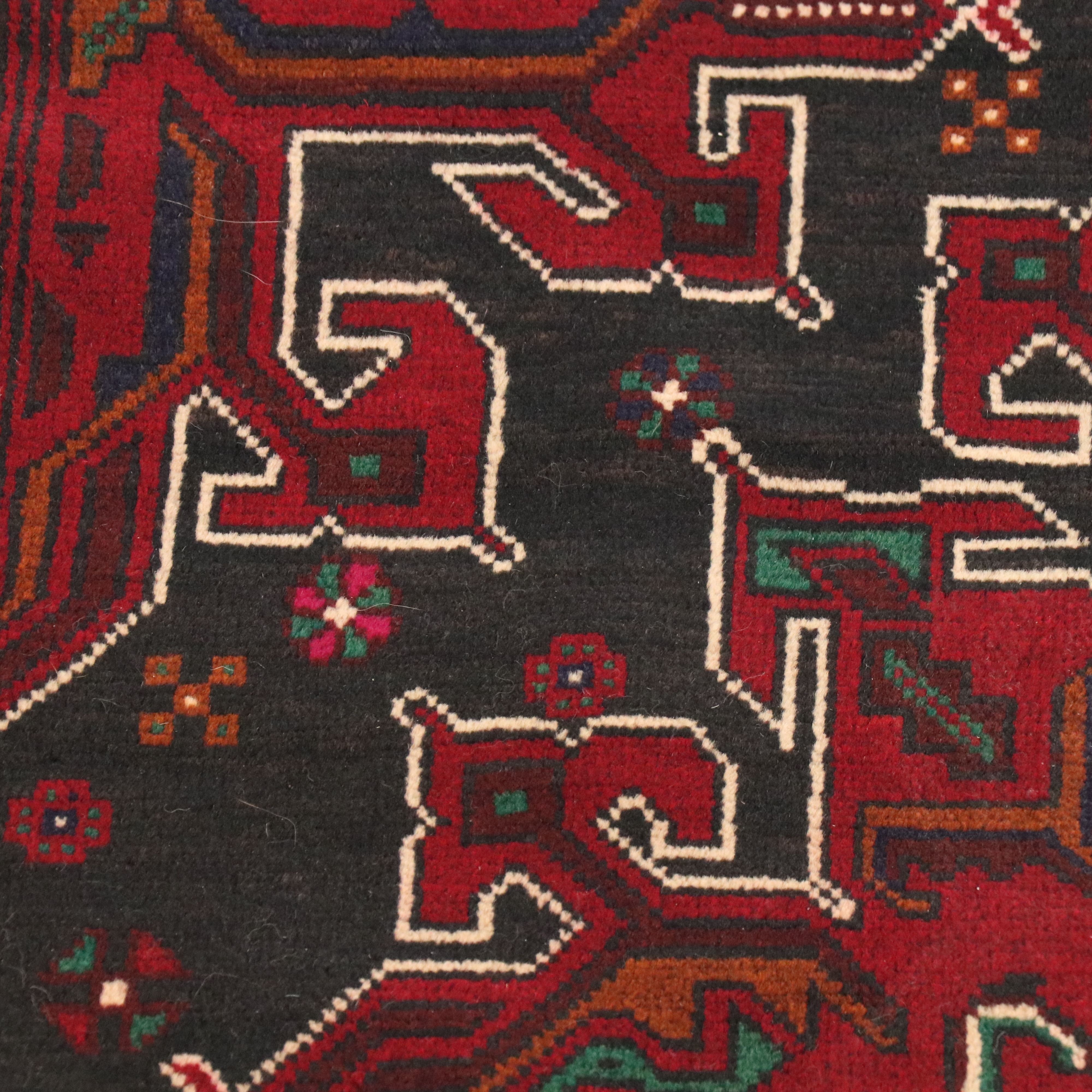 3'10 x 6'5 Hand-Knotted Afghan Baluch Area Rug