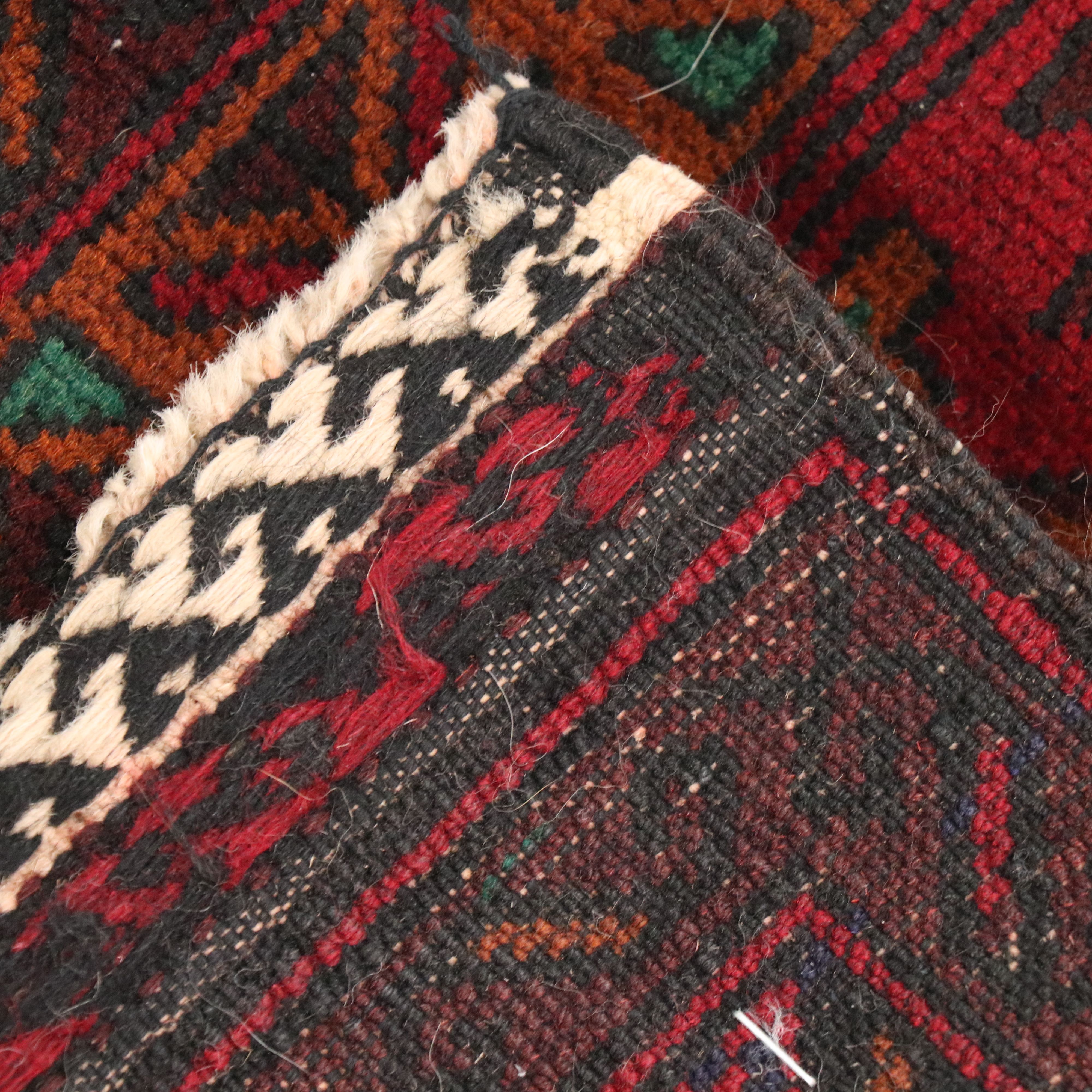 3'10 x 6'5 Hand-Knotted Afghan Baluch Area Rug