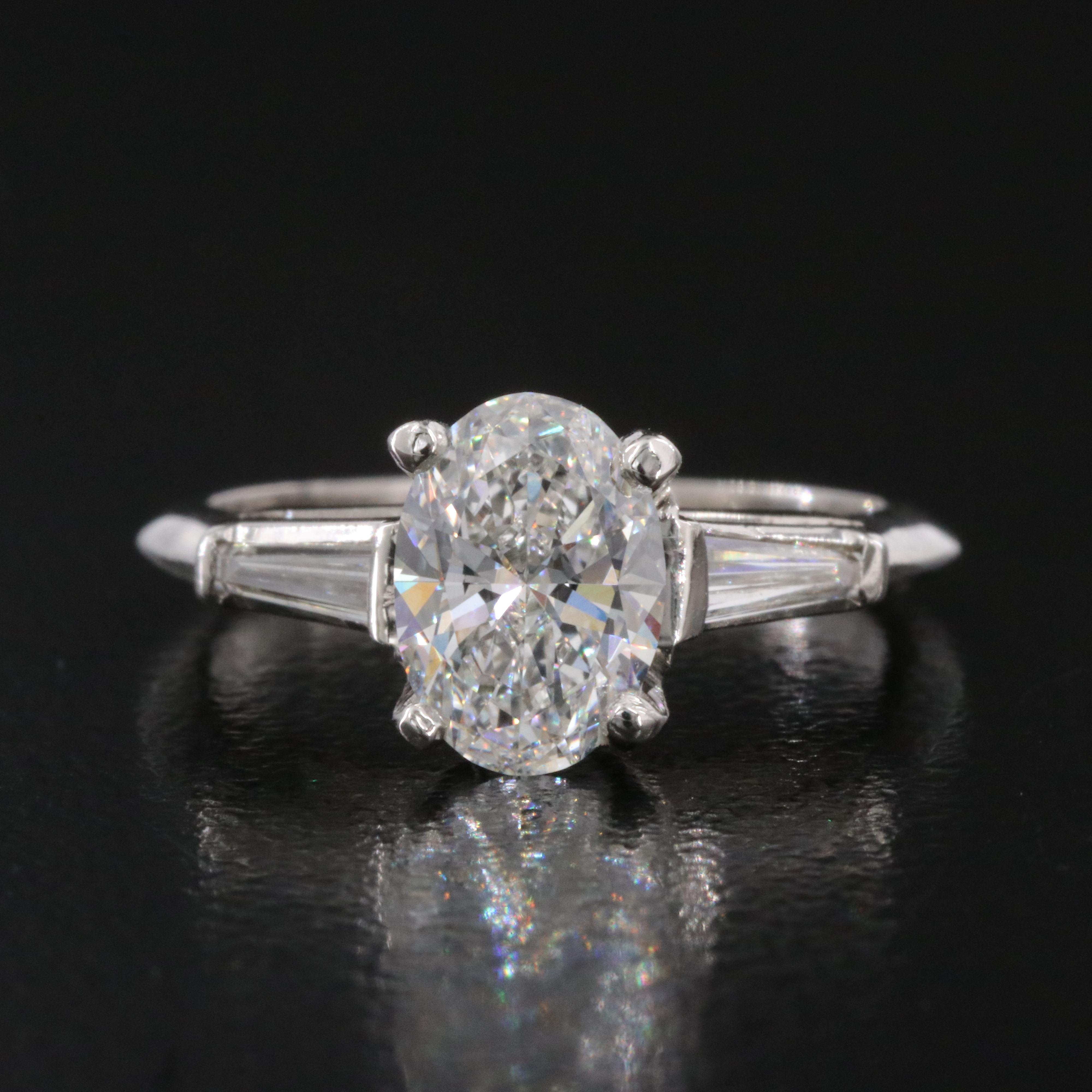 Platinum 1.19 CTW Diamond Ring with Lab Grown Diamond Center