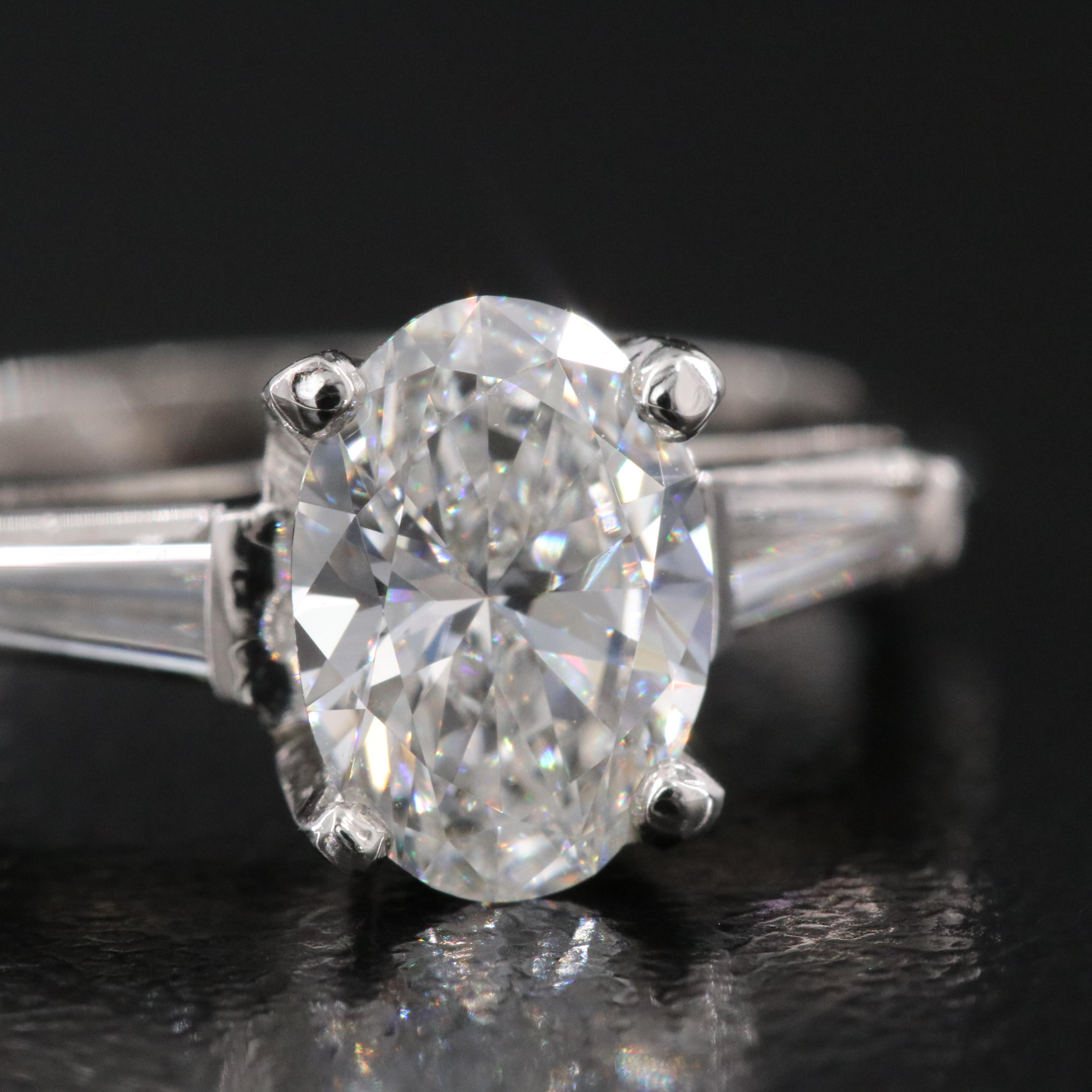 Platinum 1.19 CTW Diamond Ring with Lab Grown Diamond Center
