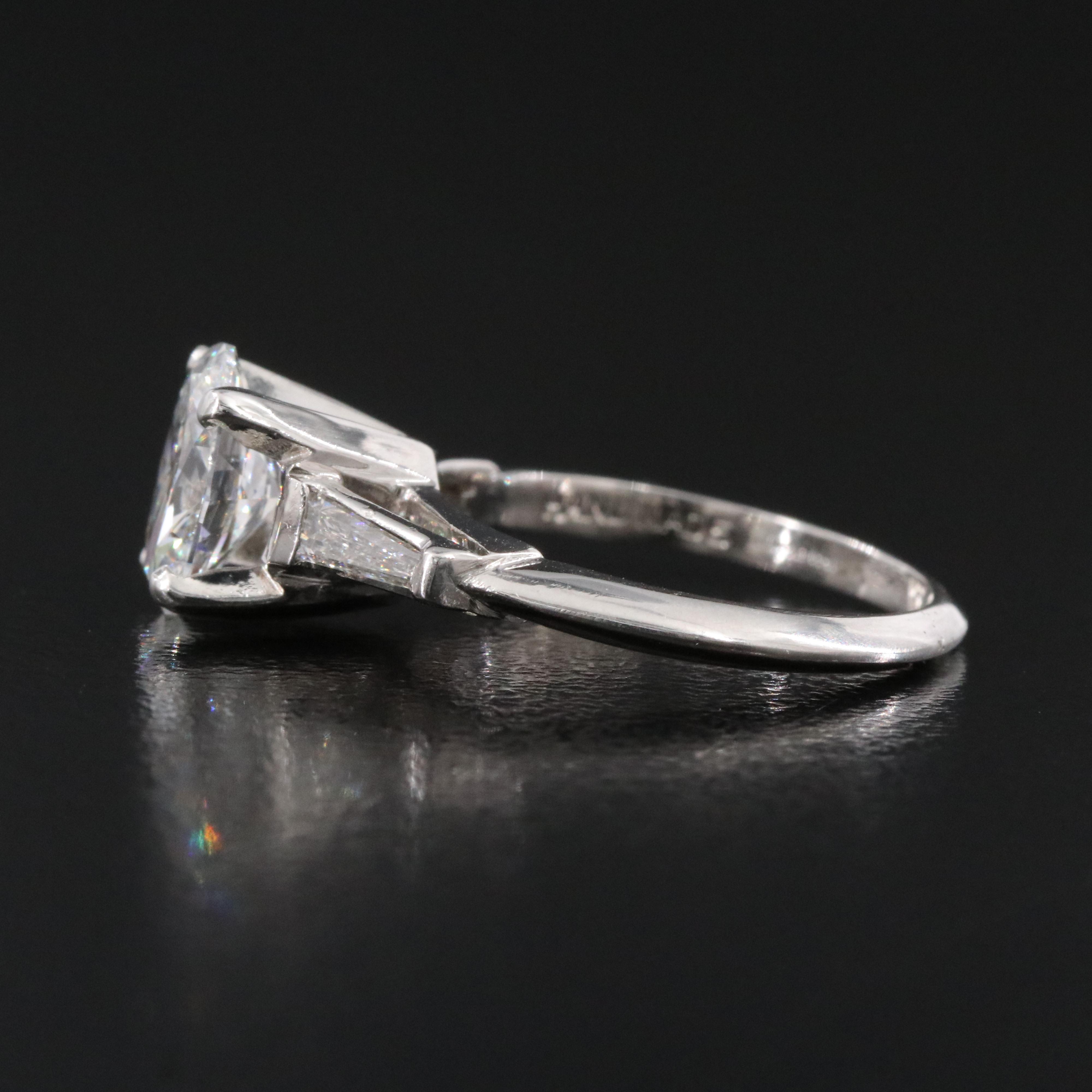 Platinum 1.19 CTW Diamond Ring with Lab Grown Diamond Center