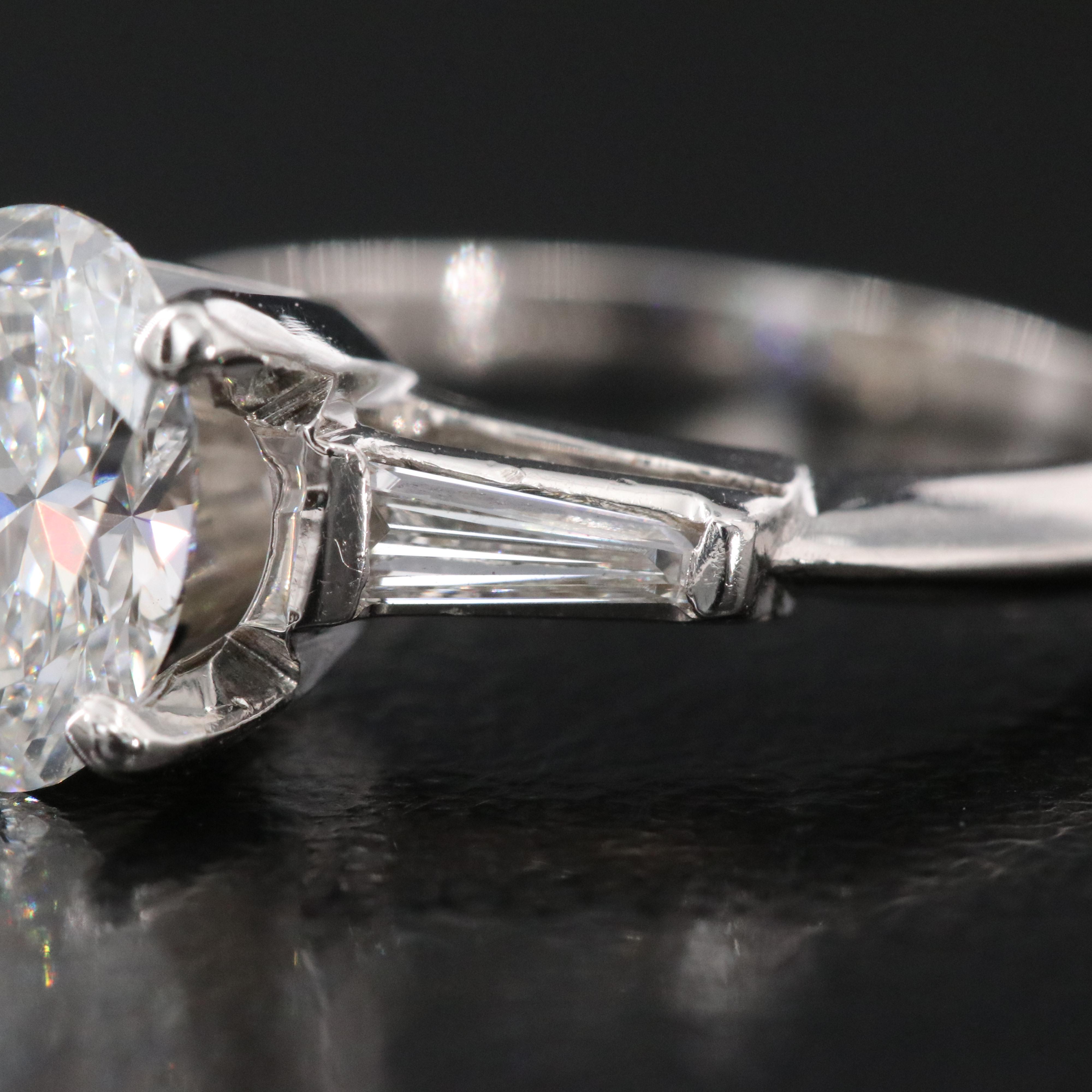 Platinum 1.19 CTW Diamond Ring with Lab Grown Diamond Center