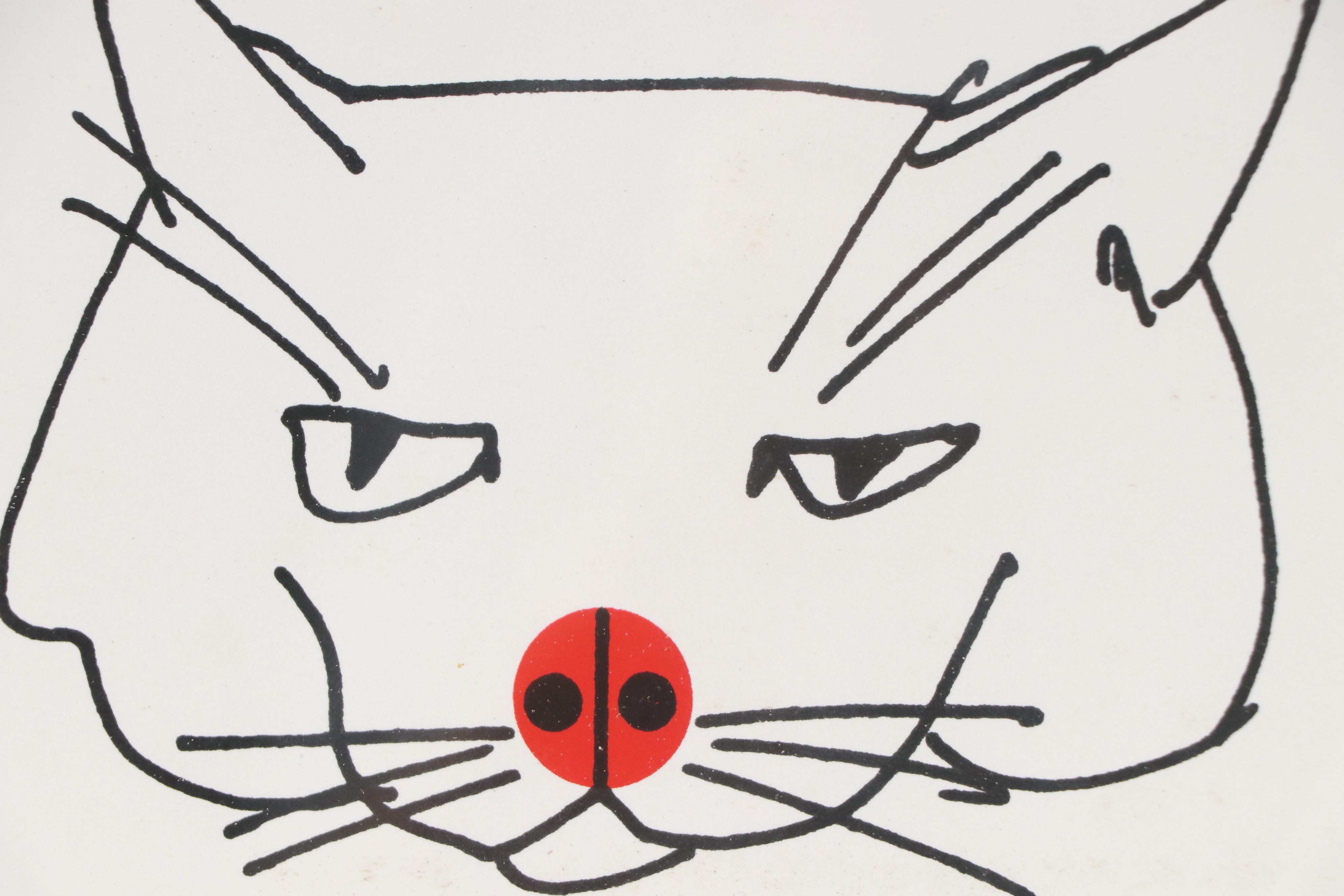 Charley and Edie Harper Silkscreen Holiday Card "Meowy Christmas"