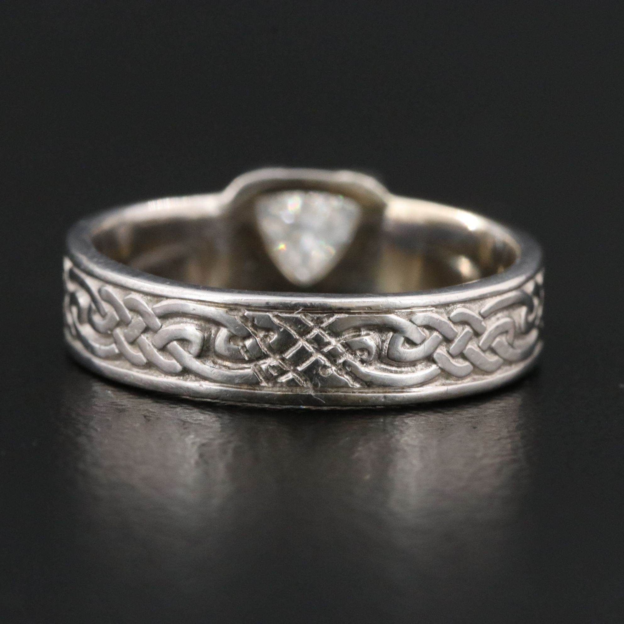 14K 0.22 CT Diamond Celtic Knot Ring