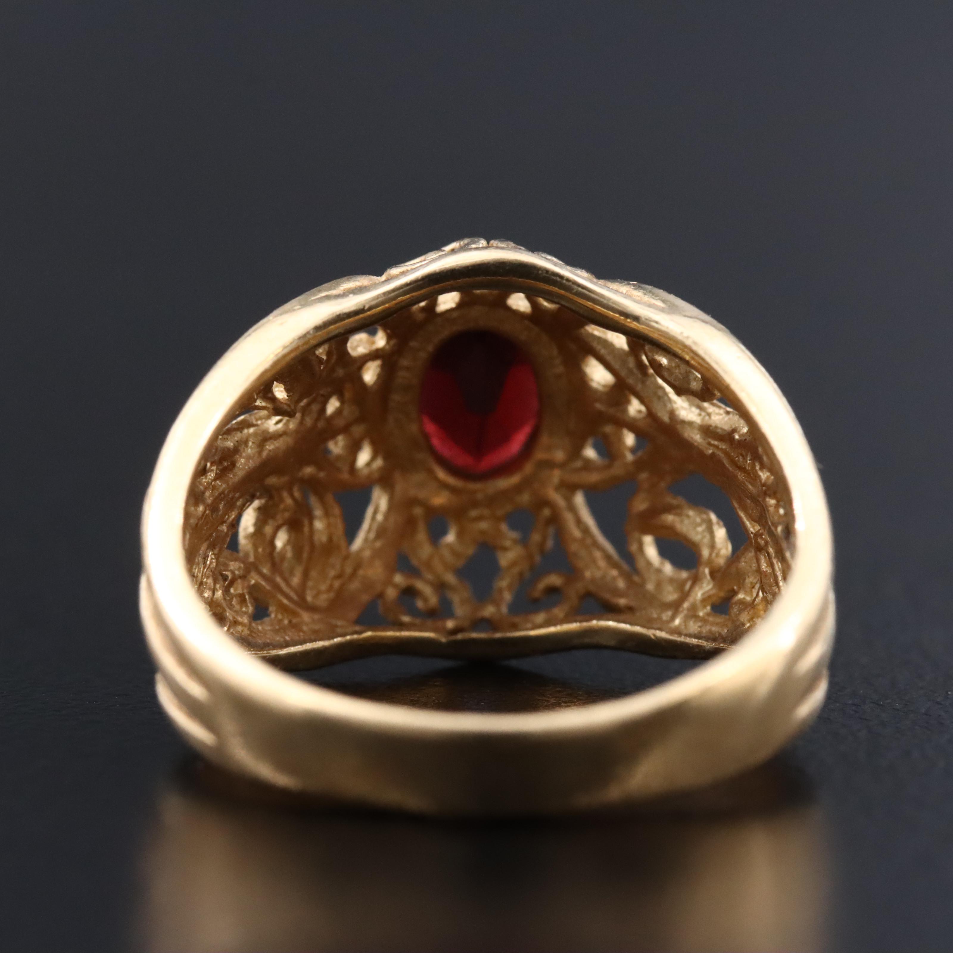 14K Garnet Ring