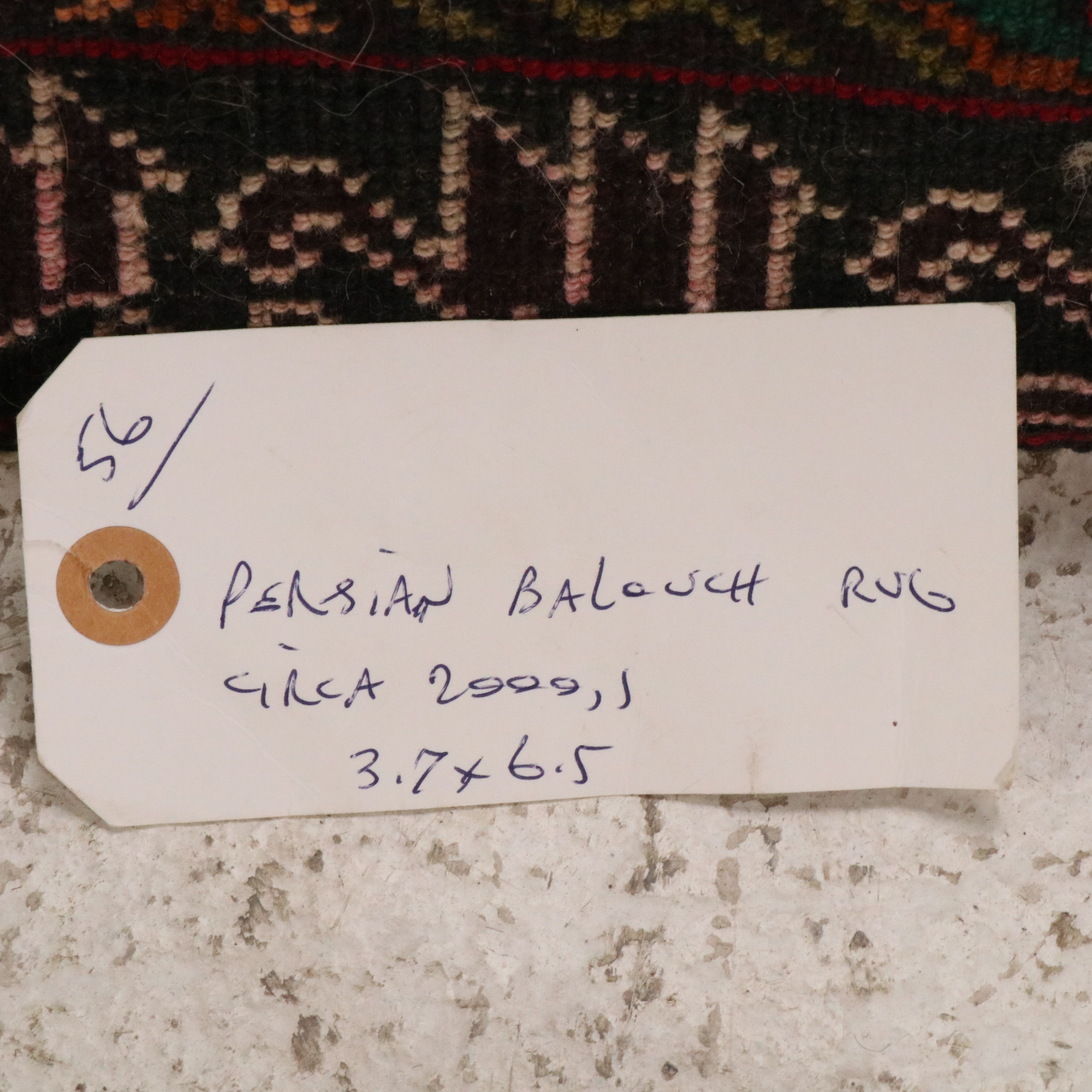 3'8 x 6'6 Hand-Knotted Afghan Baluch Area Rug