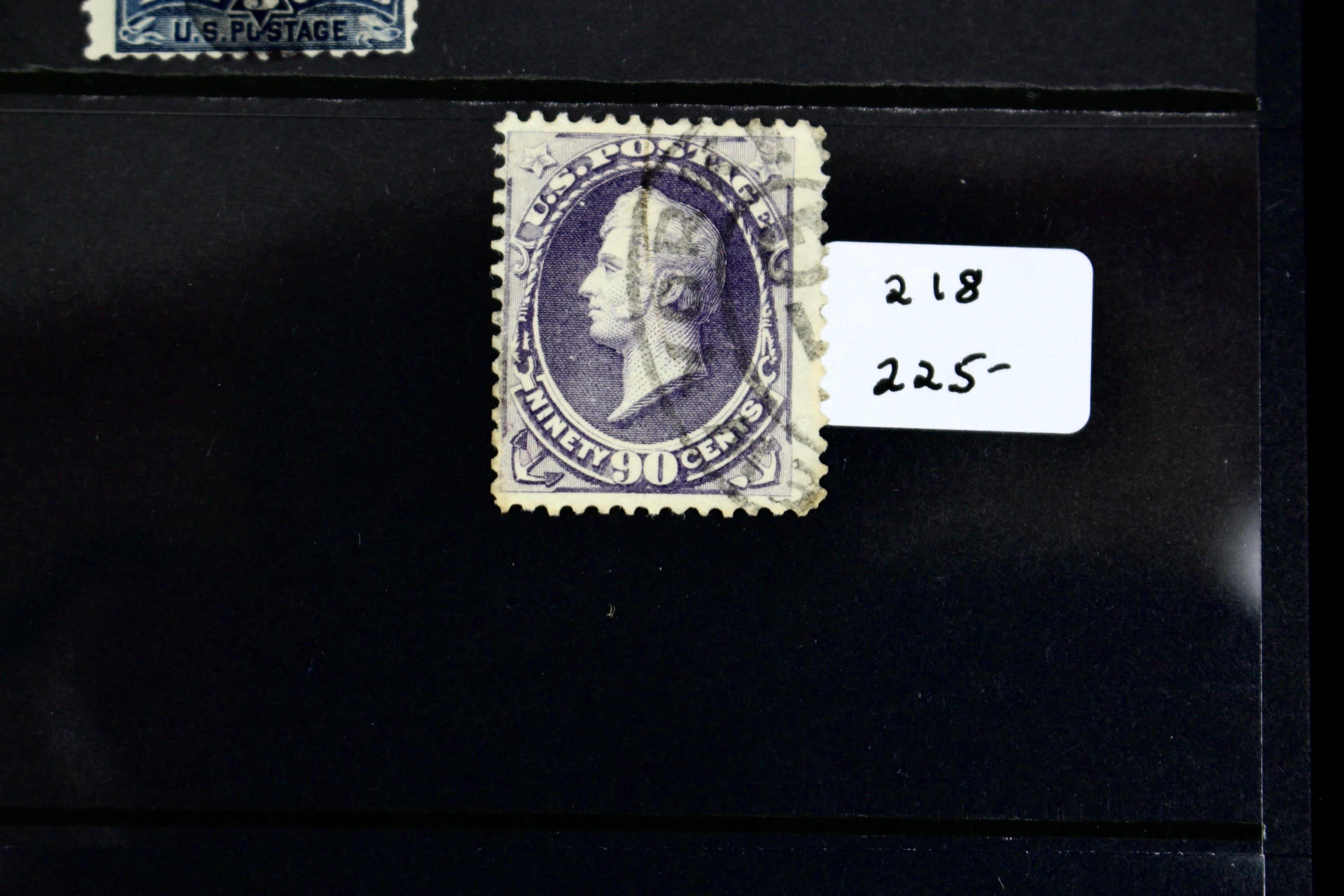 Eleven Early Used U.S. Postage Stamps, Scott 215 to 229, Late 1800s