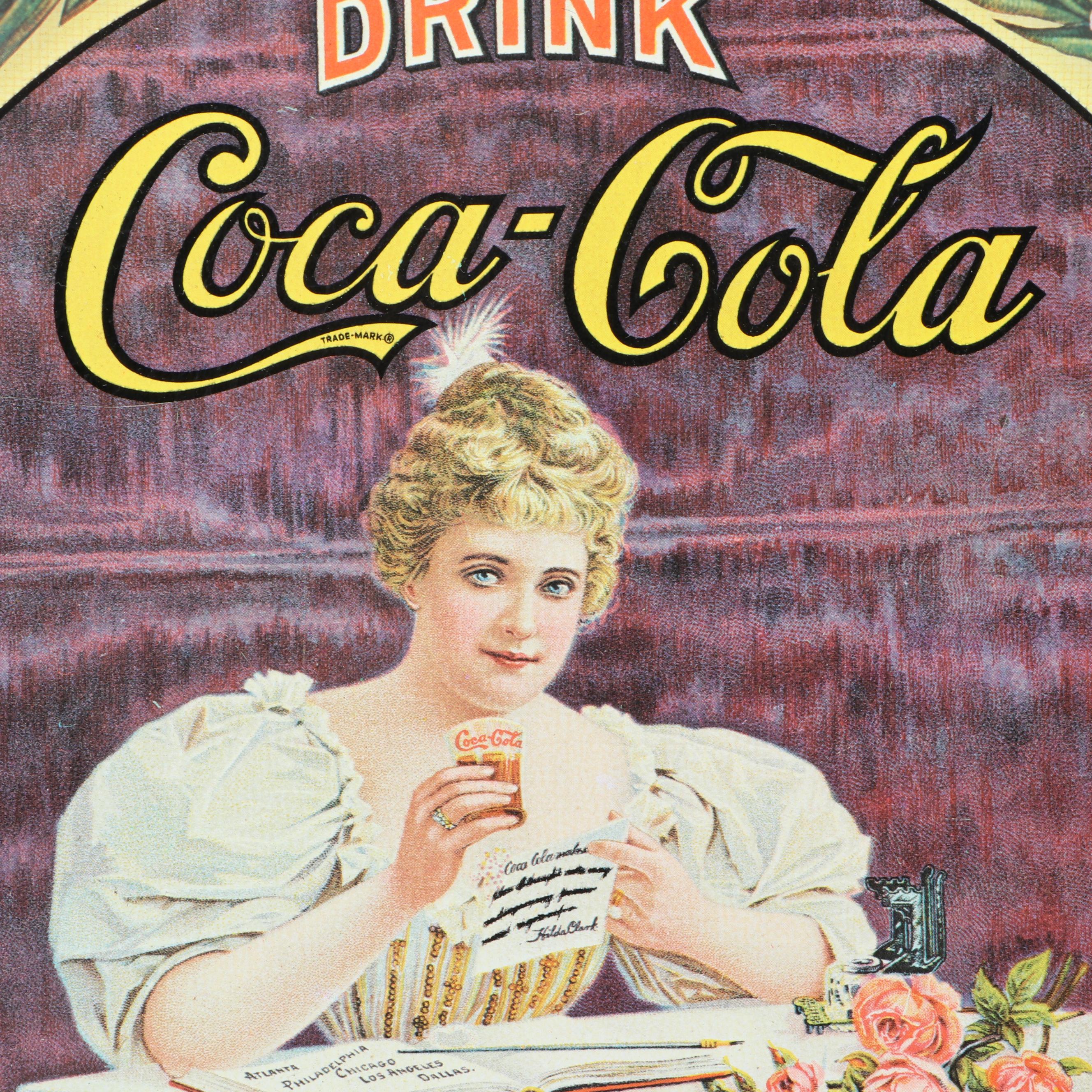 Coca-Cola "Refreshing! Delicious!" Tray with Bottles and Wagon Toy