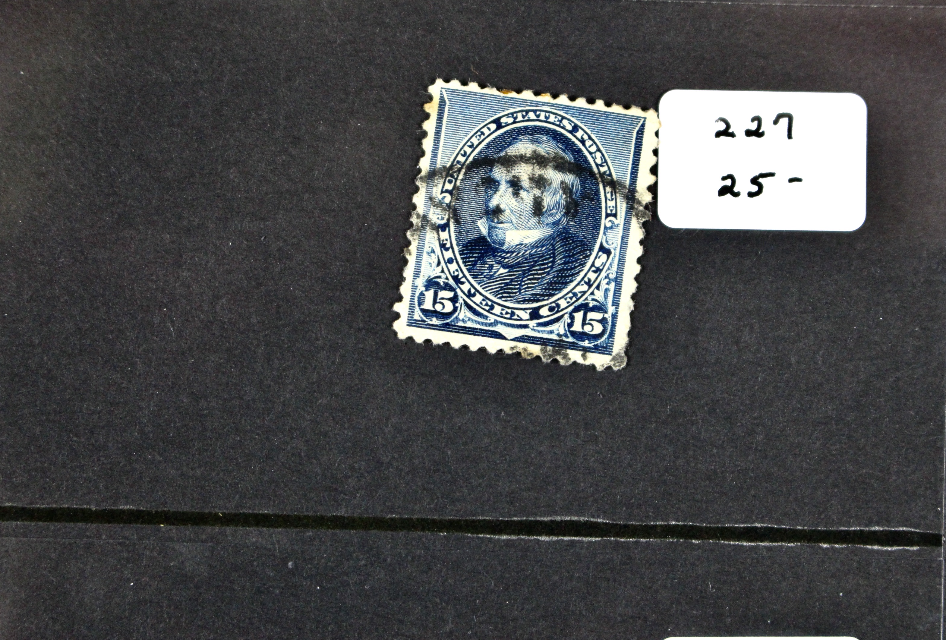 Eleven Early Used U.S. Postage Stamps, Scott 215 to 229, Late 1800s