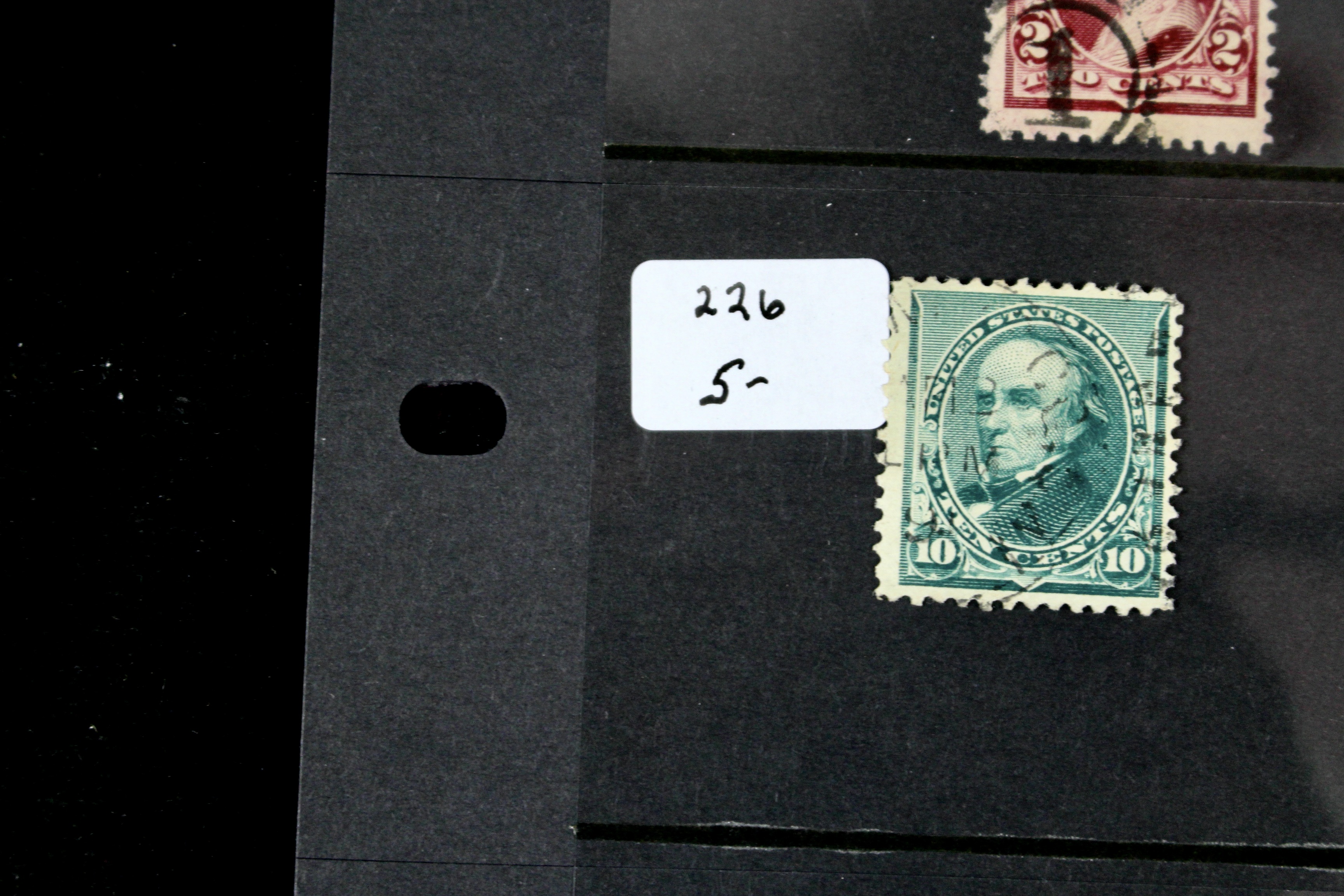 Eleven Early Used U.S. Postage Stamps, Scott 215 to 229, Late 1800s