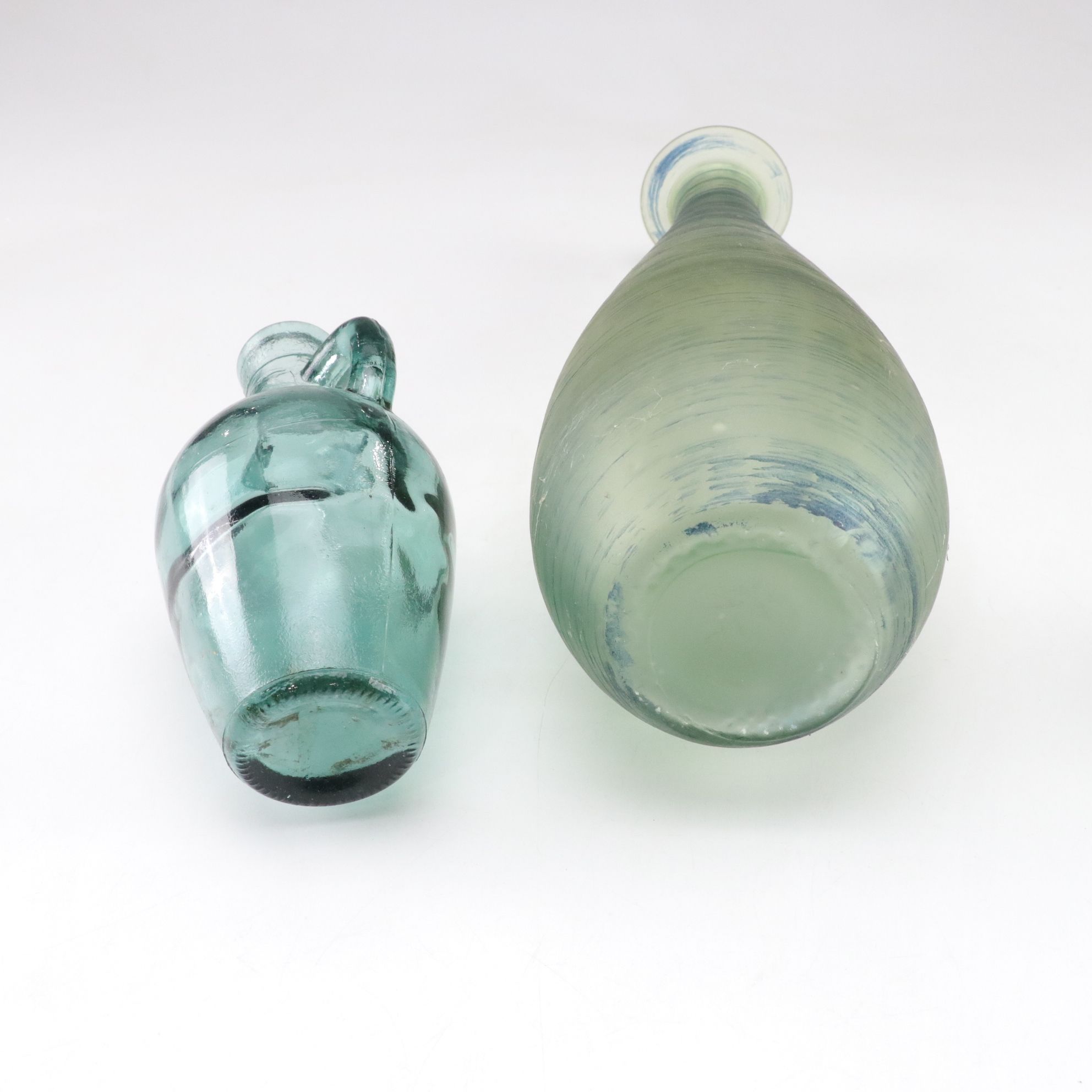 Art Glass Bottles, Bowl, and Jar.