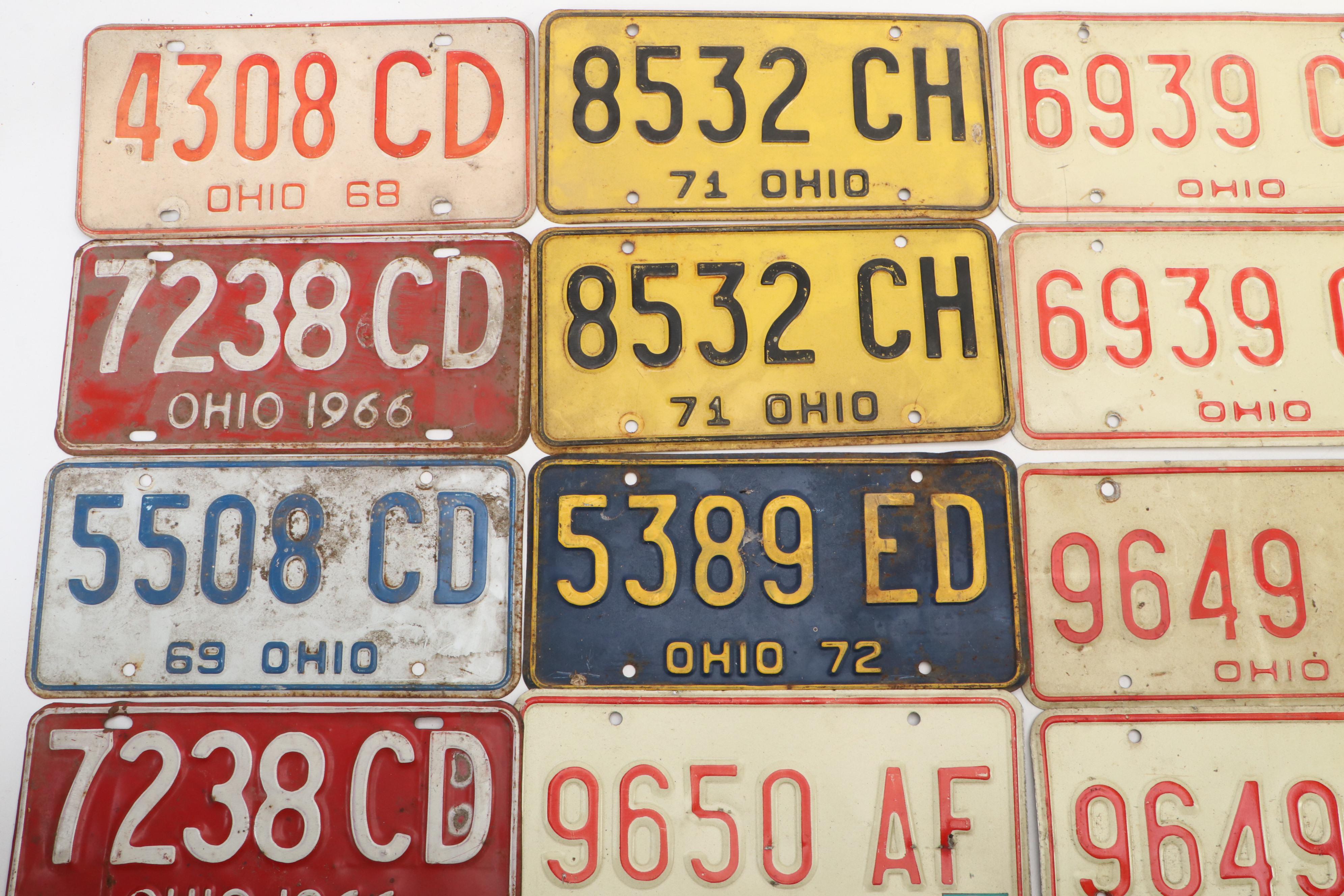 Ohio Vehicle License Plates, 1940s-1970s