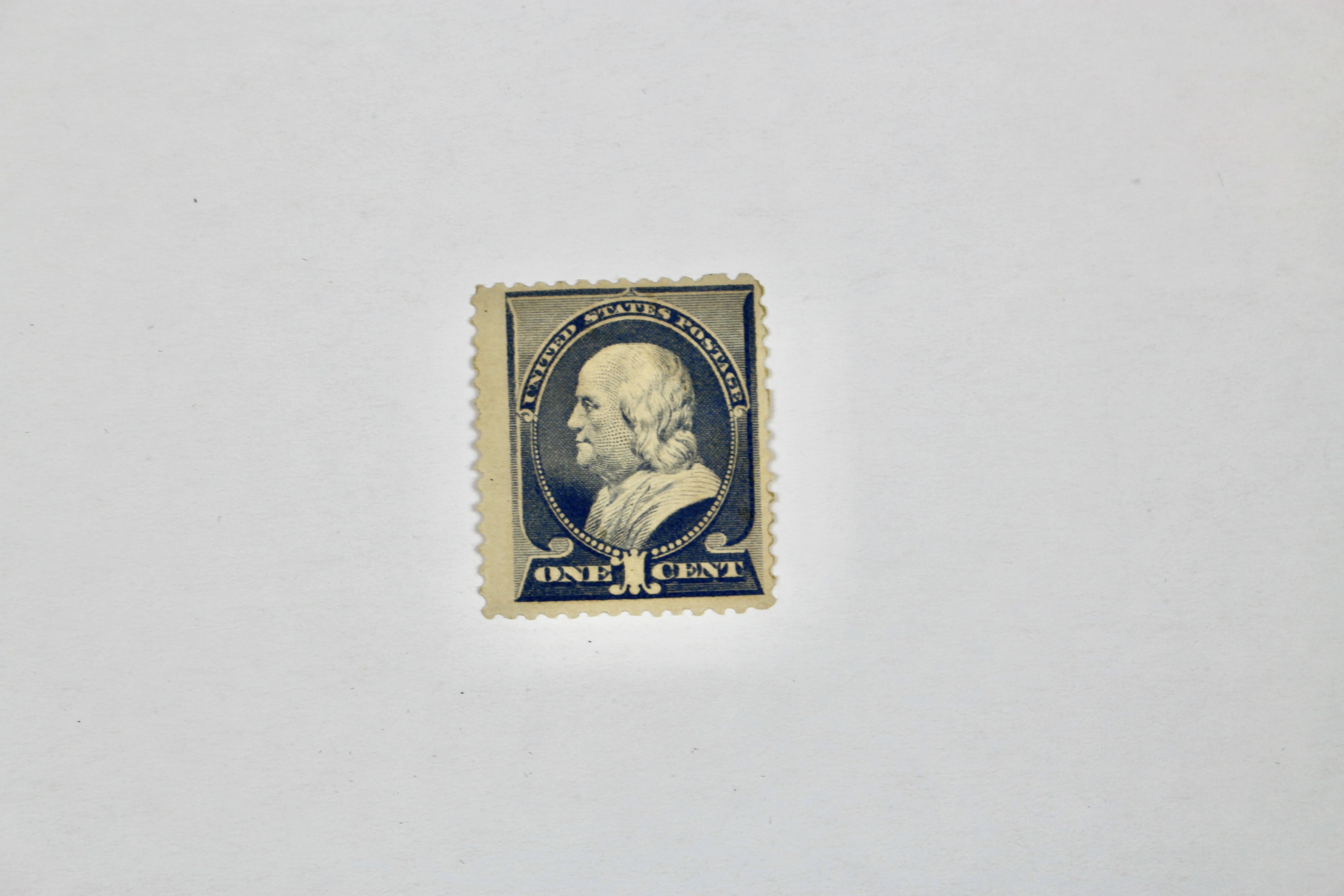 Seven Early Mint Condition U.S. Postage Stamps, Late 1800s