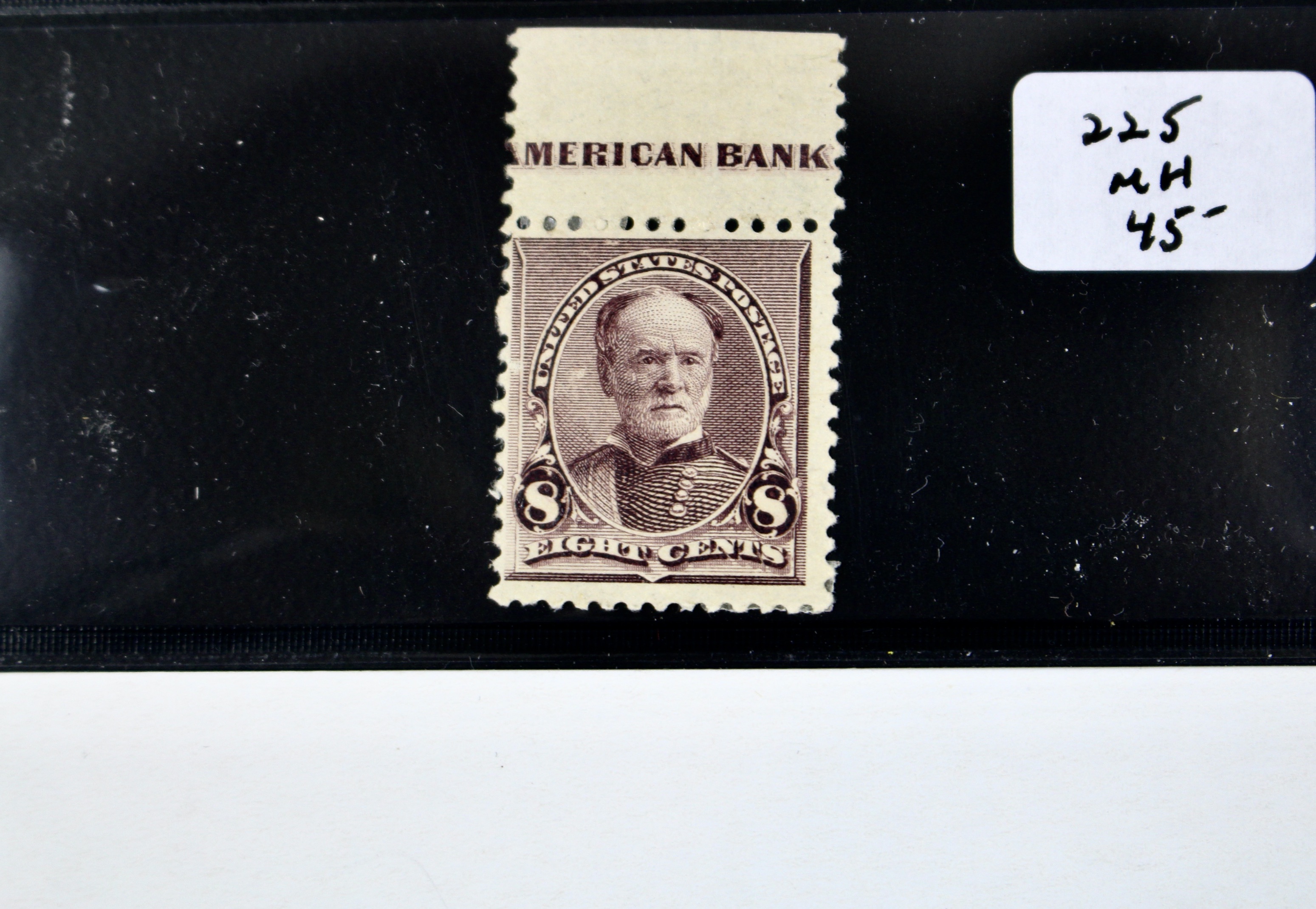 Seven Early Mint Condition U.S. Postage Stamps, Late 1800s