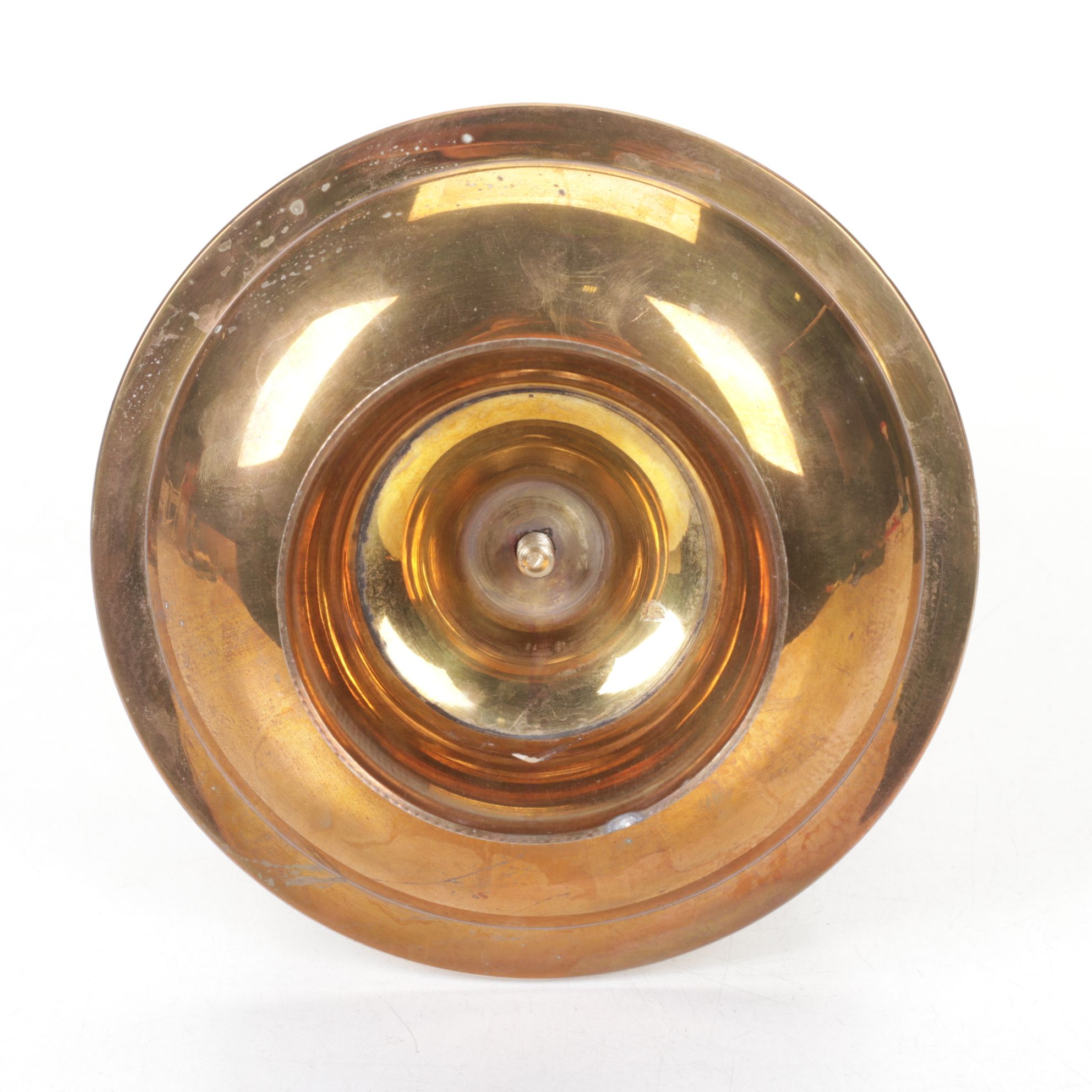 Brass Pineapple-Form Three-Tier Serving Bowl, Late 20th Century