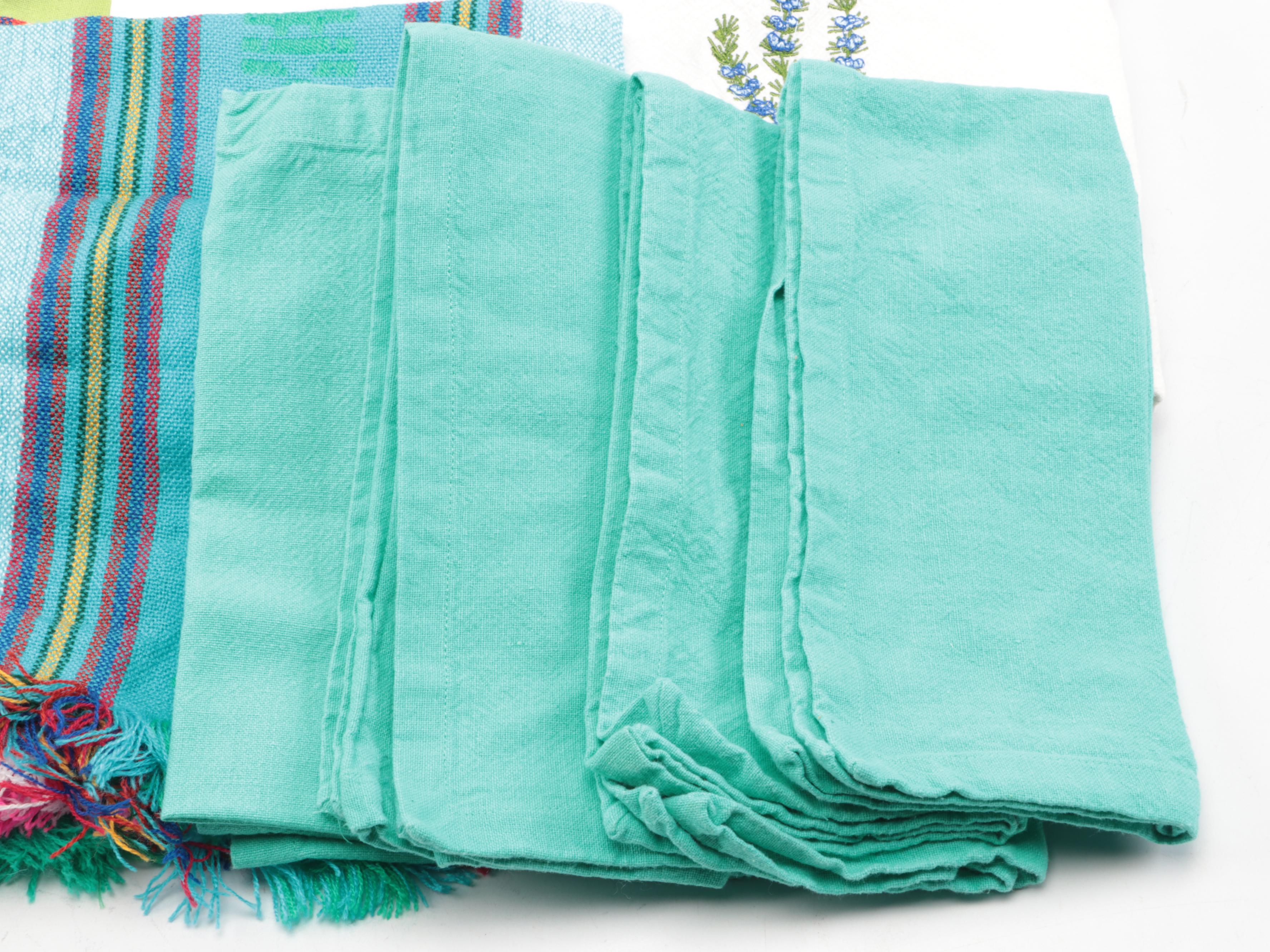 John McLeod Classic Birch Salad Bowl, Overweft Pattern Napkins and More