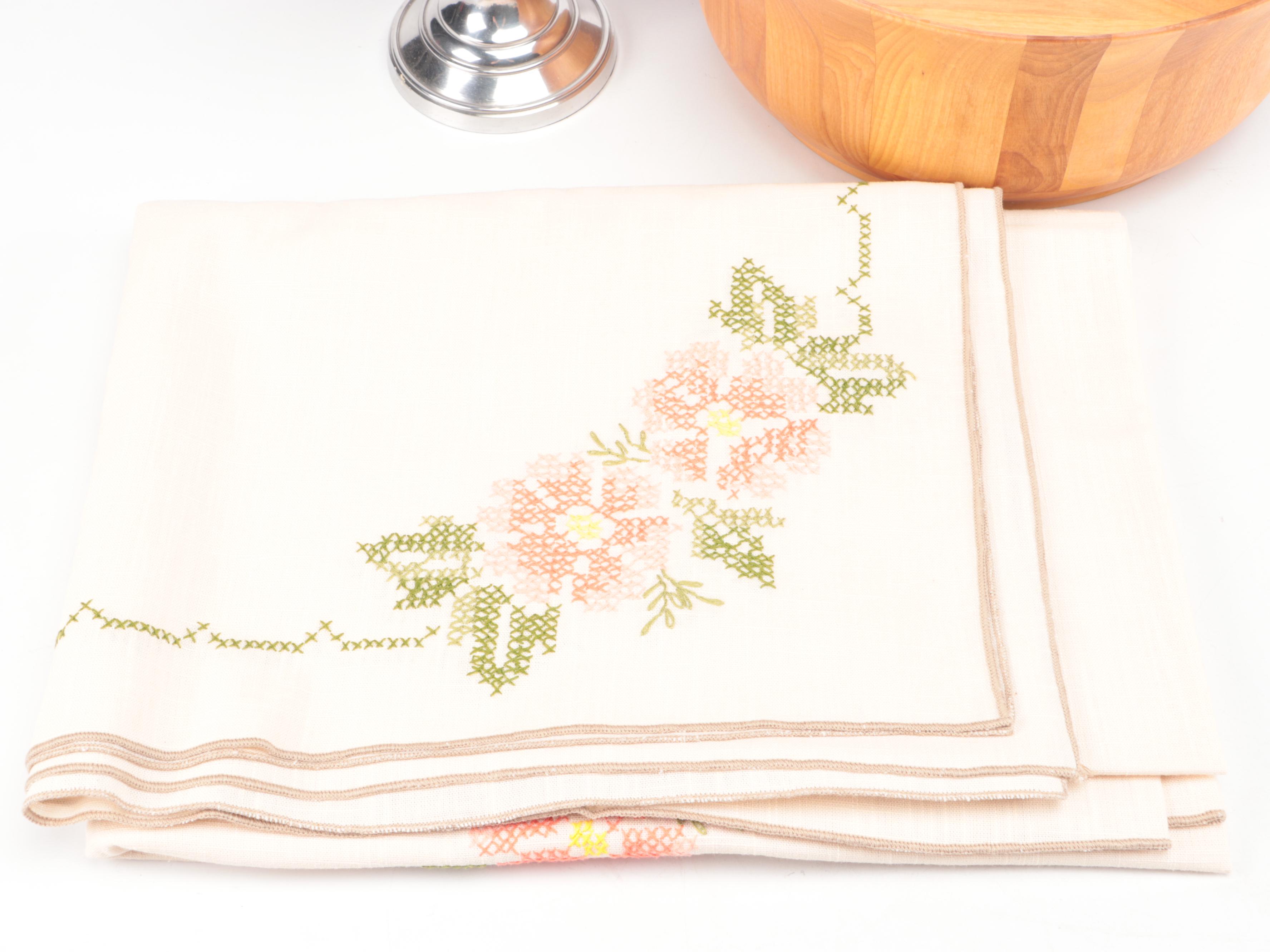 John McLeod Classic Birch Salad Bowl, Overweft Pattern Napkins and More