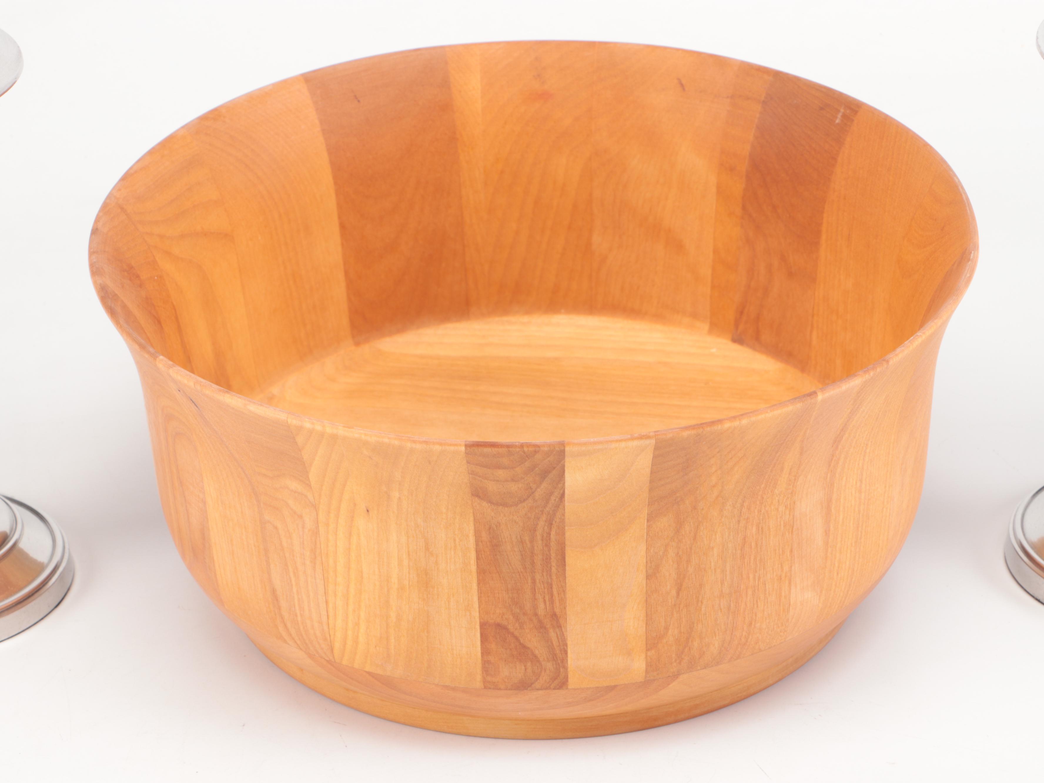 John McLeod Classic Birch Salad Bowl, Overweft Pattern Napkins and More