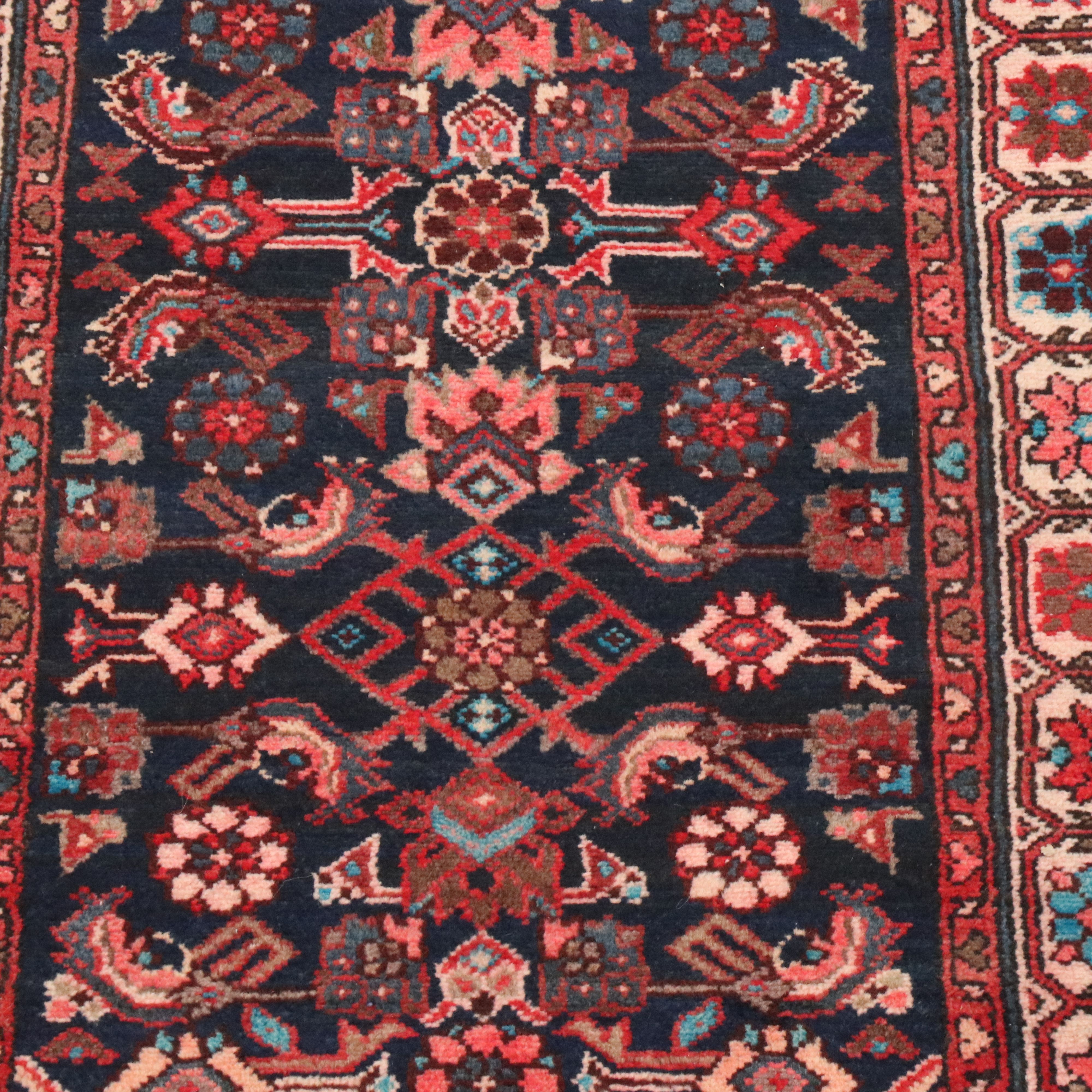 3'2 x 13'3 Hand-Knotted Persian Hamadan Veramin Long Rug