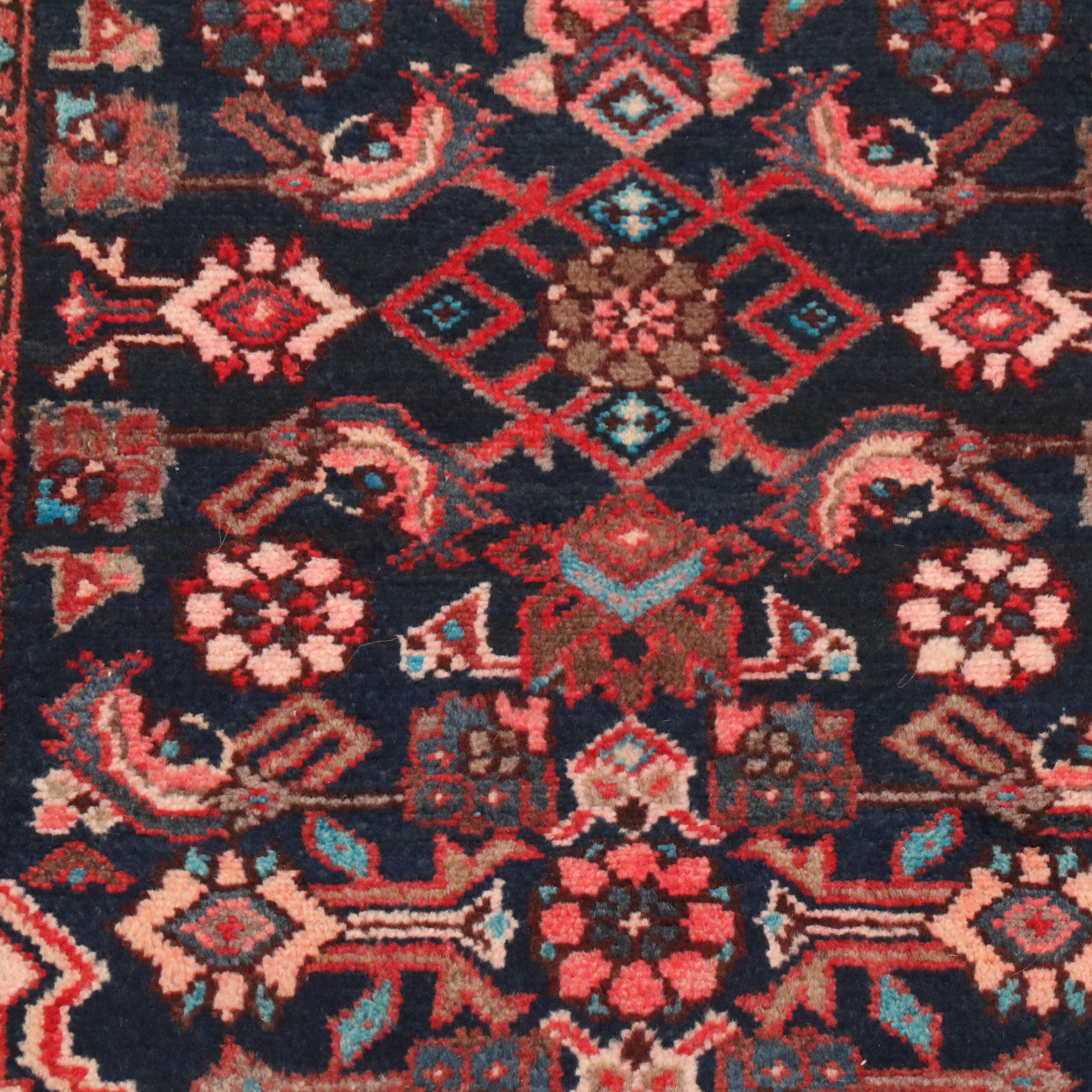 3'2 x 13'3 Hand-Knotted Persian Hamadan Veramin Long Rug