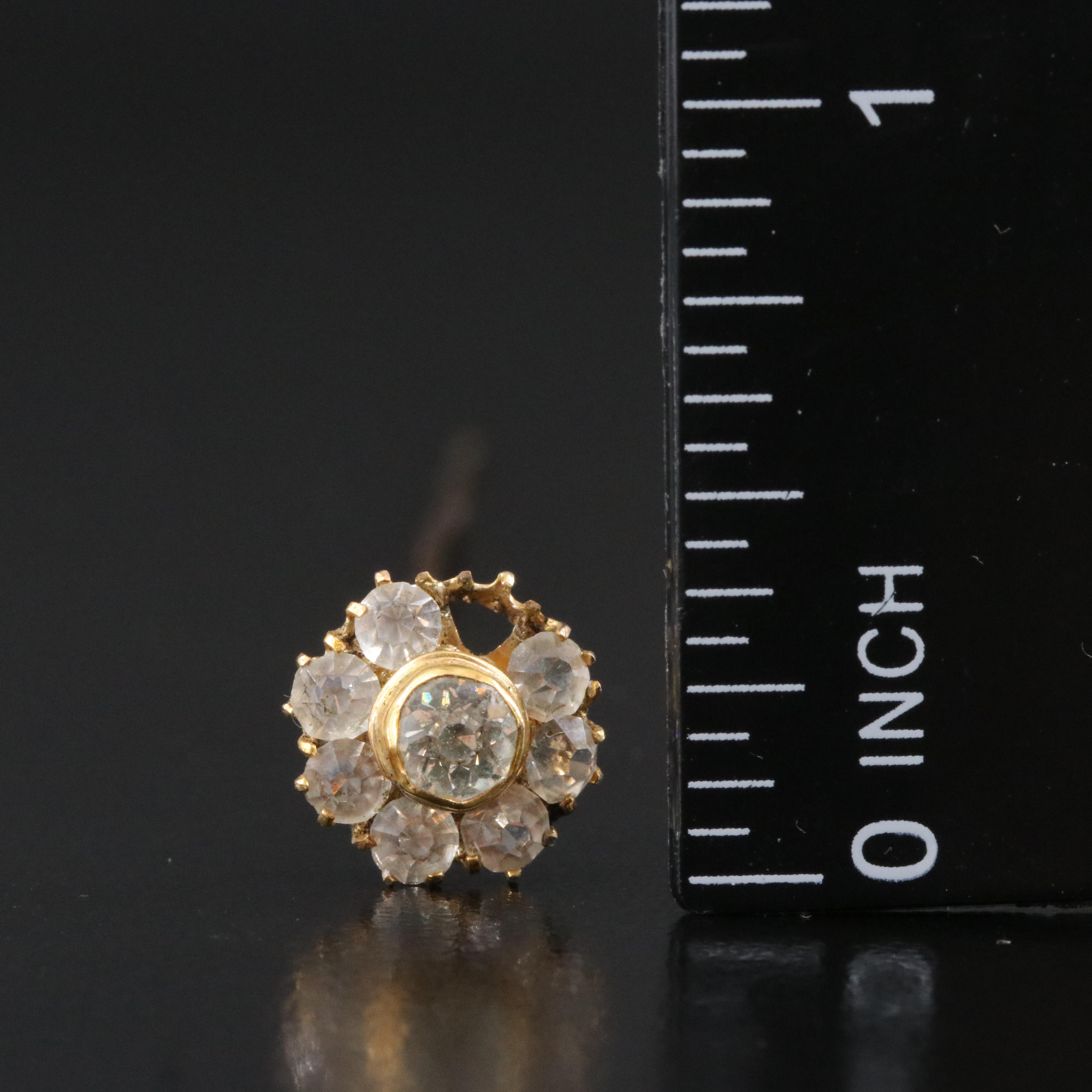 Antique 10K Glass and Vintage Rhinestone Hat Pins with Art Nouveau Box