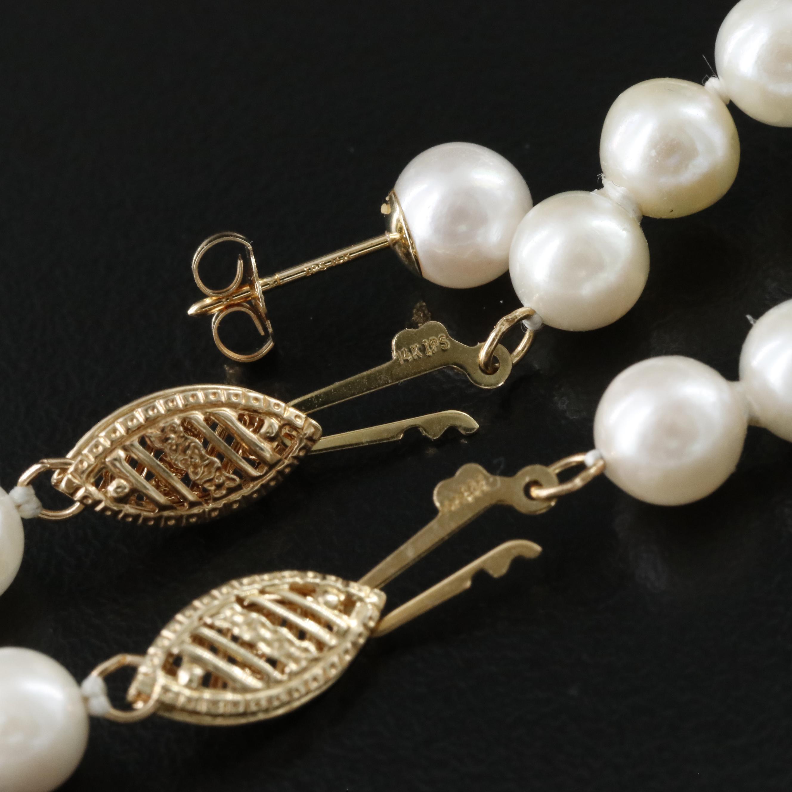 14K Pearl Jewelry Set