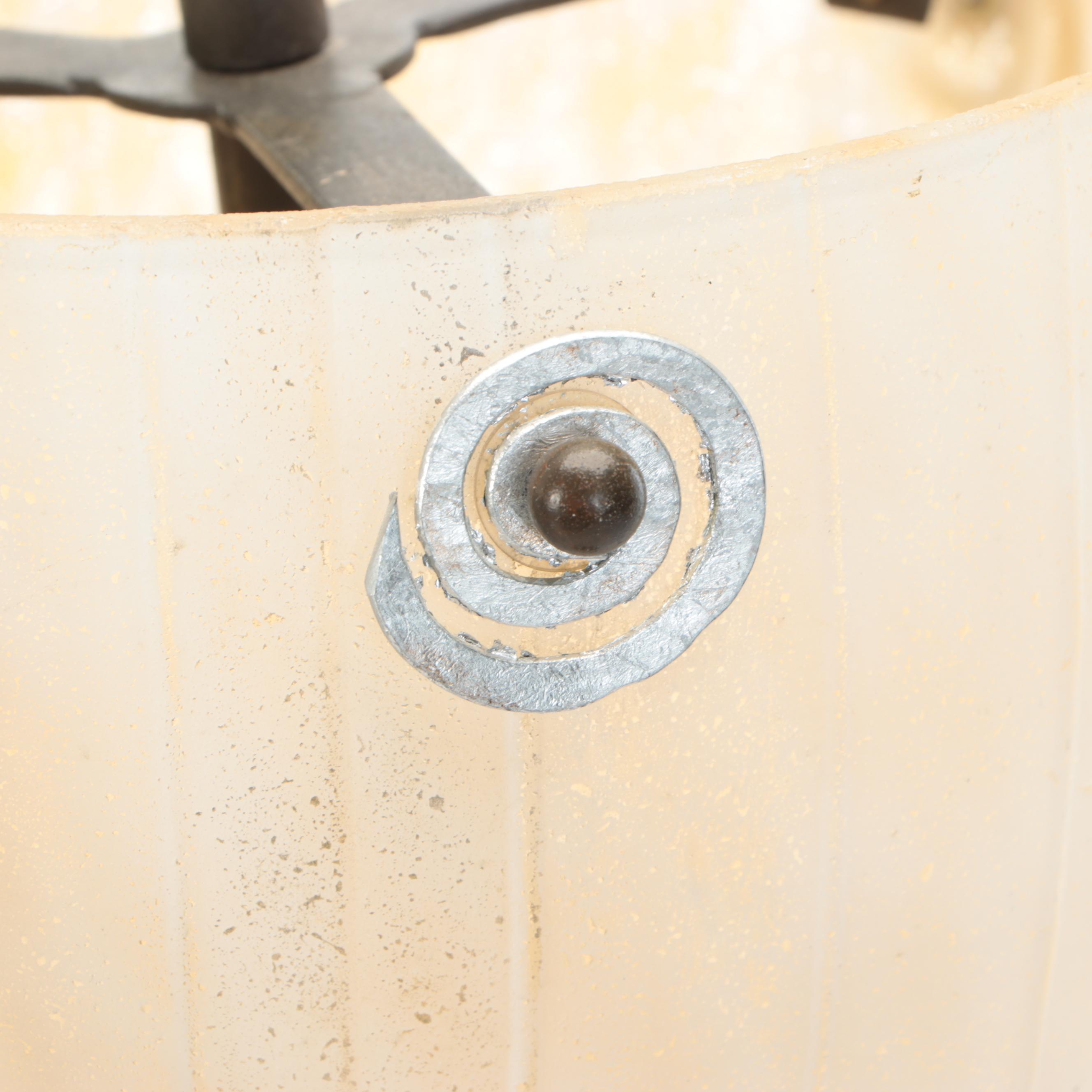 Rougier Style Spiral Glass Lamp with Spiral Metal Stand