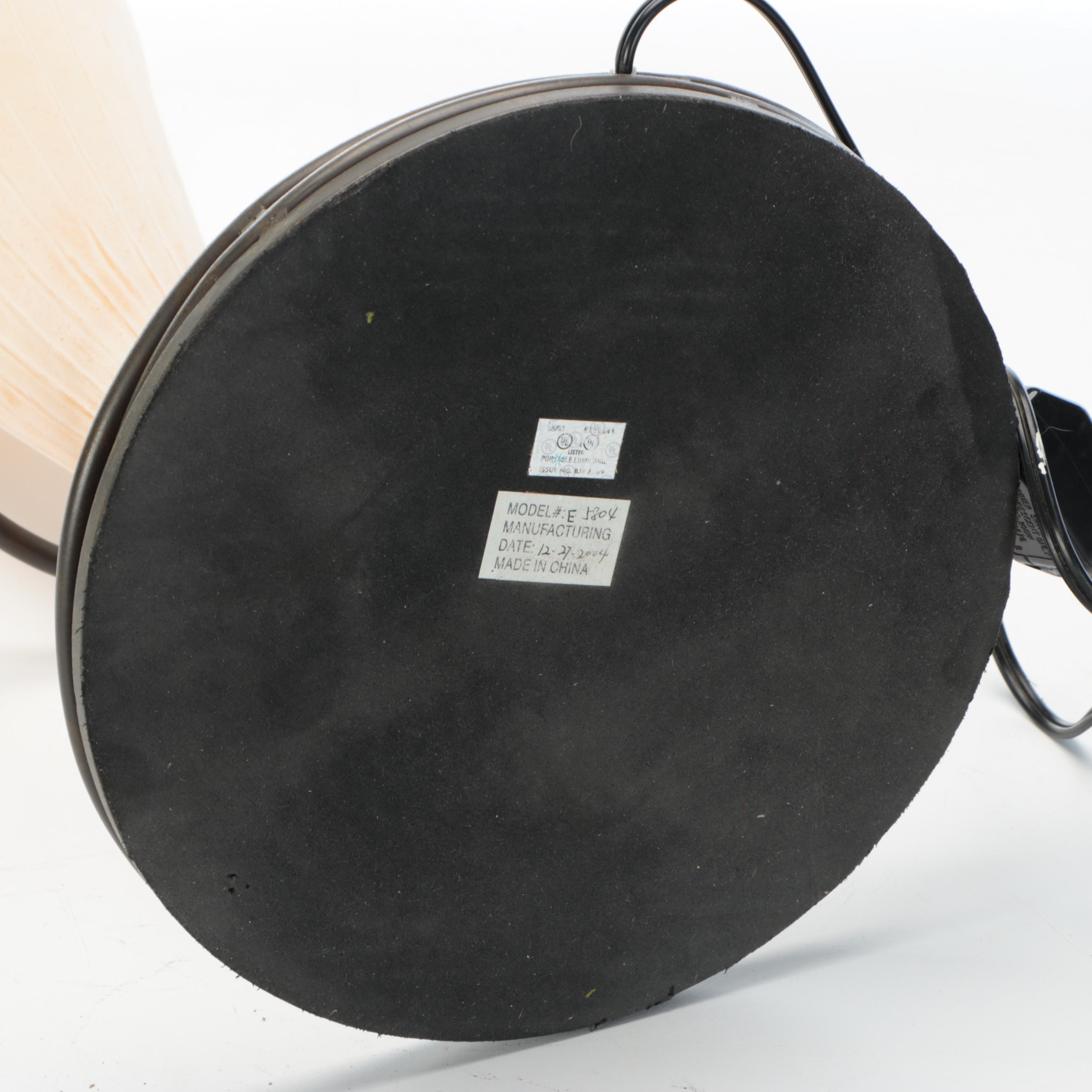 Rougier Style Spiral Glass Lamp with Spiral Metal Stand