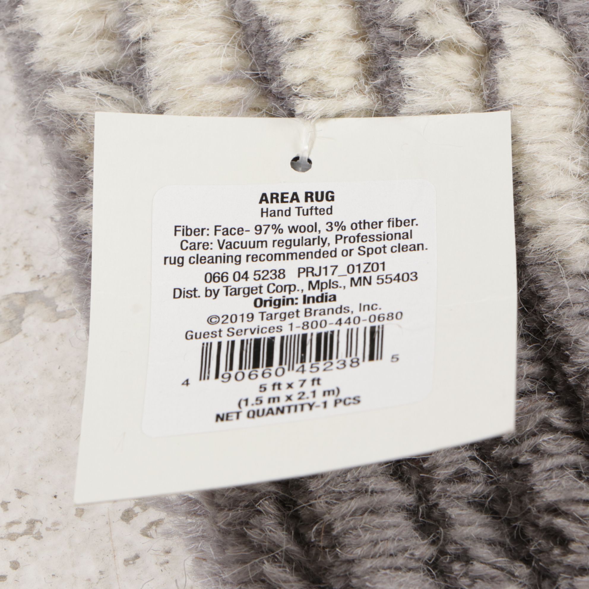 5'0 x 7'0 Hand-Tufted Pair of Project 62 Indian Contemporary Area Rugs