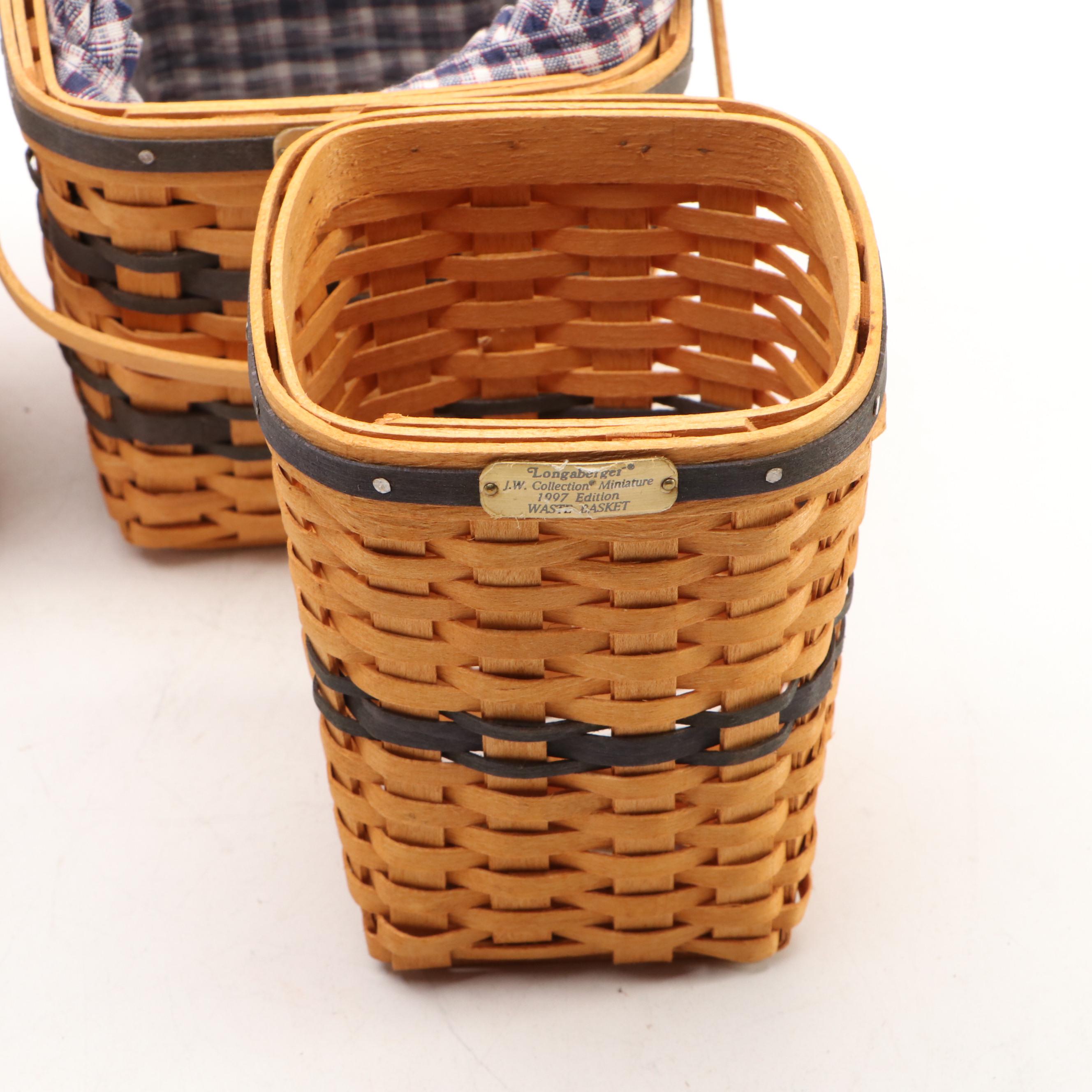 Longaberger Collectors Club J. W. Collection Woven Maple Miniature Baskets