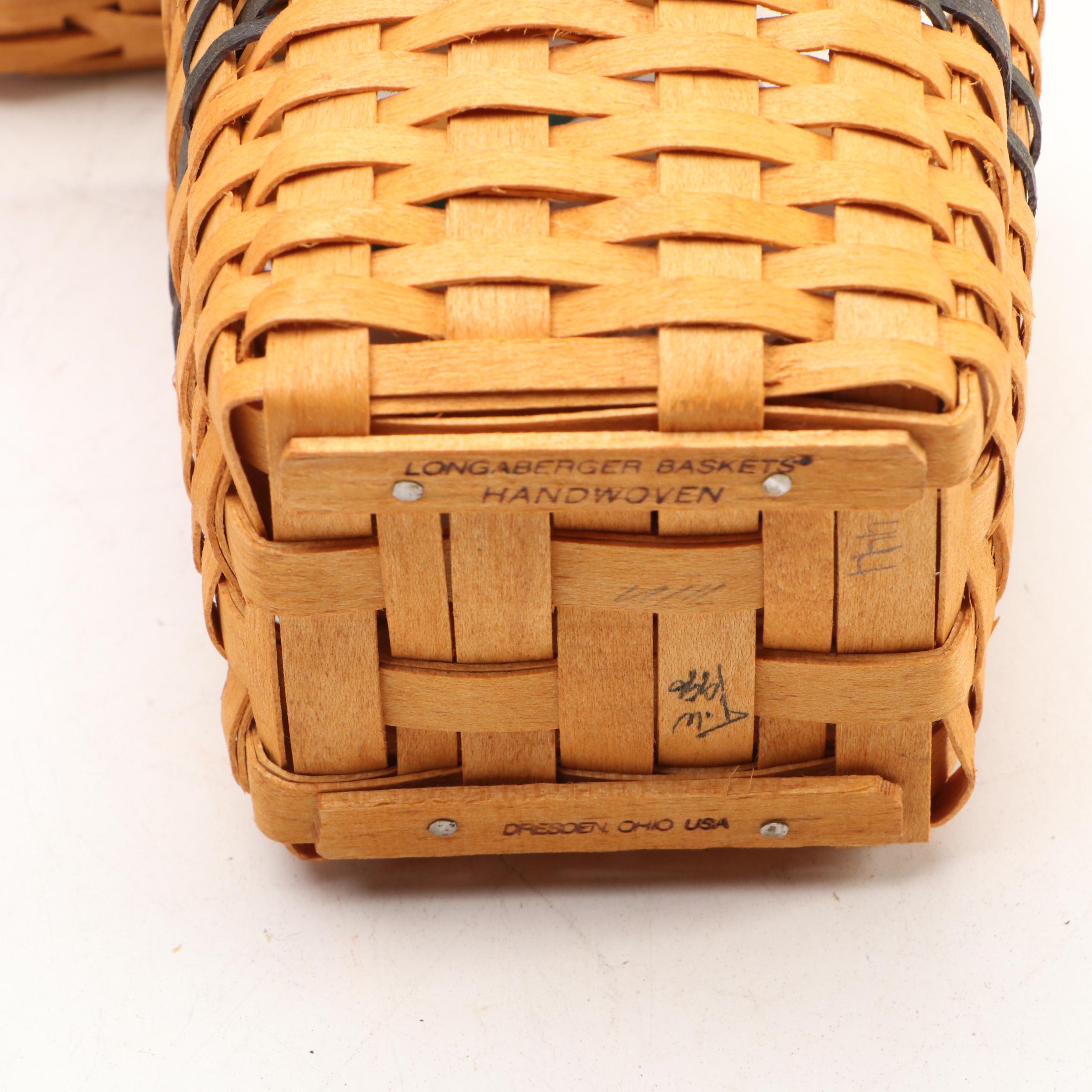 Longaberger Collectors Club J. W. Collection Woven Maple Miniature Baskets