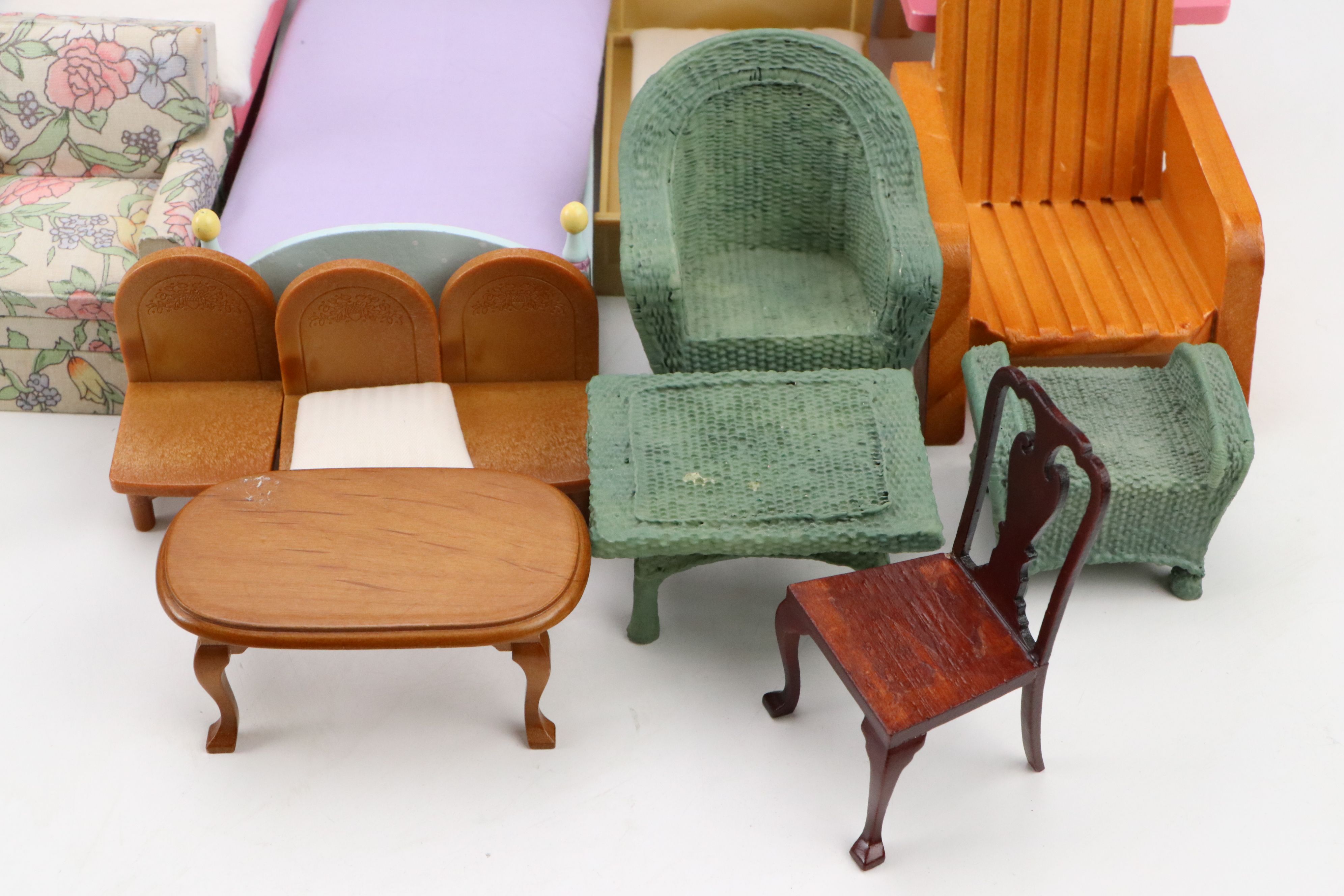 Dollhouse Miniature 1:12 Scale Bathroom, Dining, Living Room & Kitchen Furniture