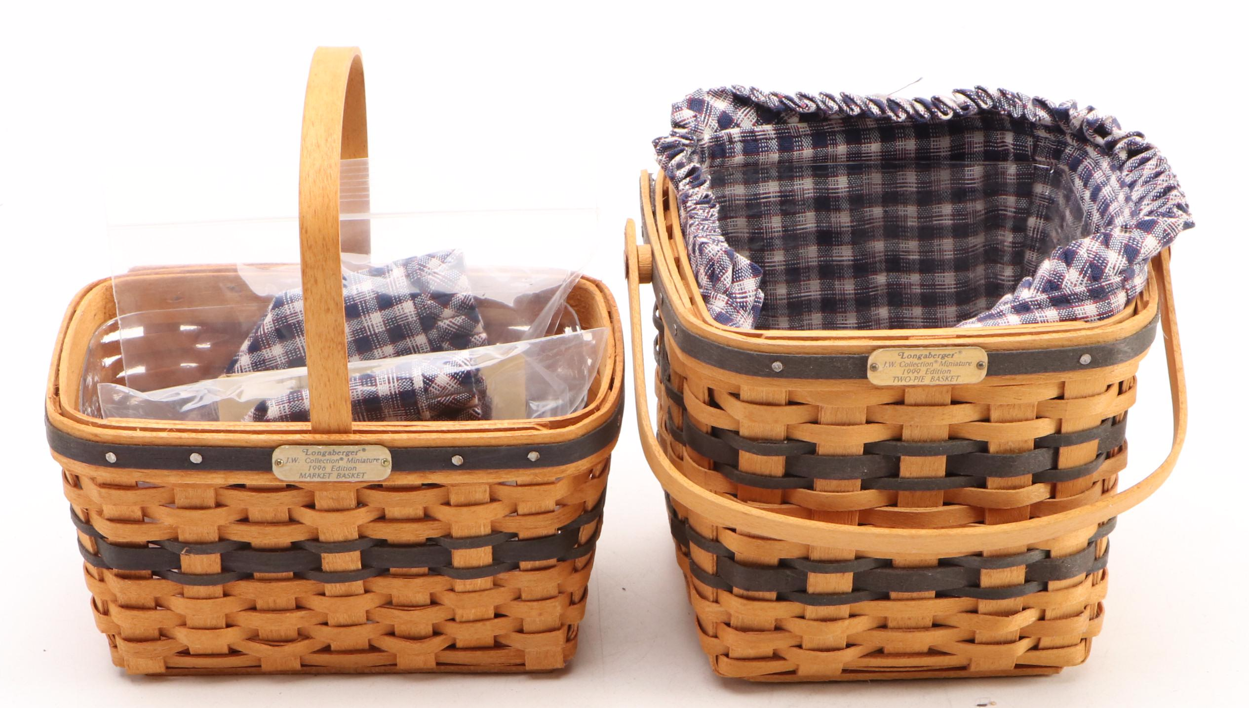 Longaberger Collectors Club J. W. Collection Woven Maple Miniature Baskets