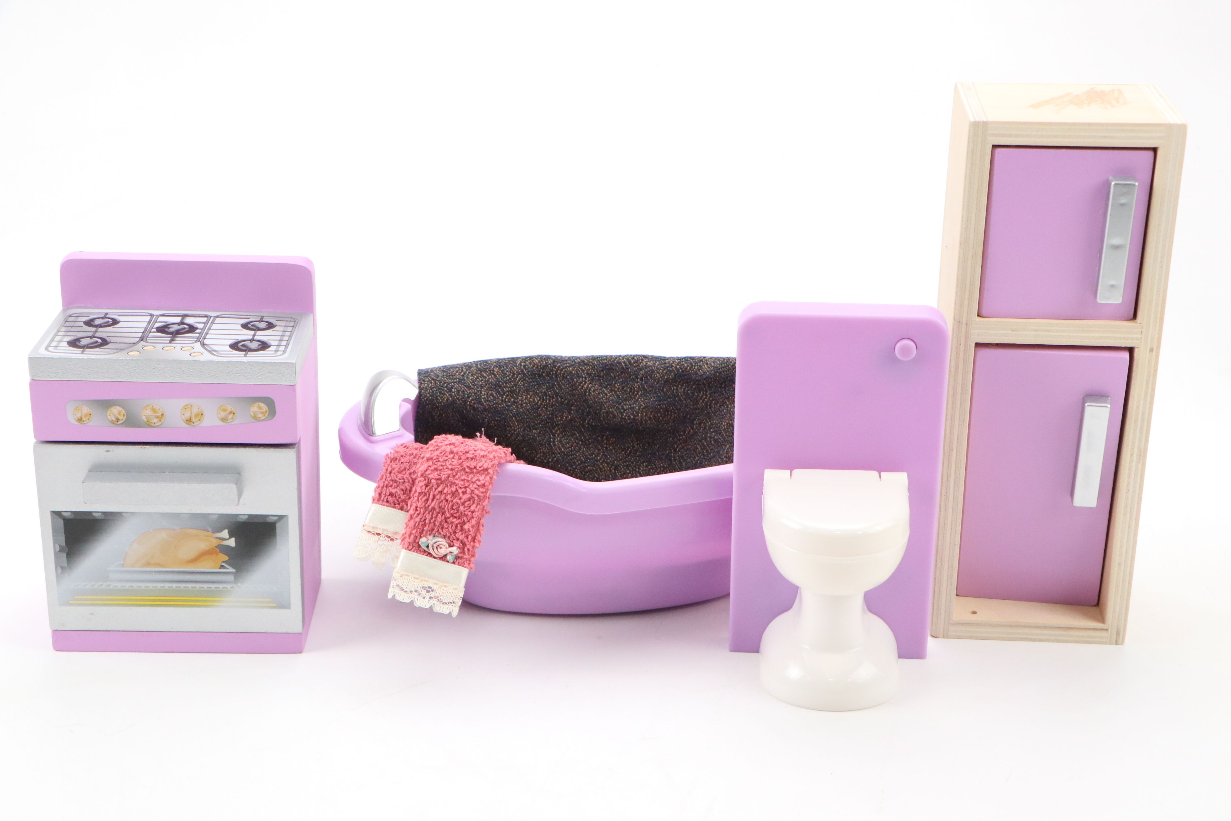 Dollhouse Miniature 1:12 Scale Bathroom, Dining, Living Room & Kitchen Furniture