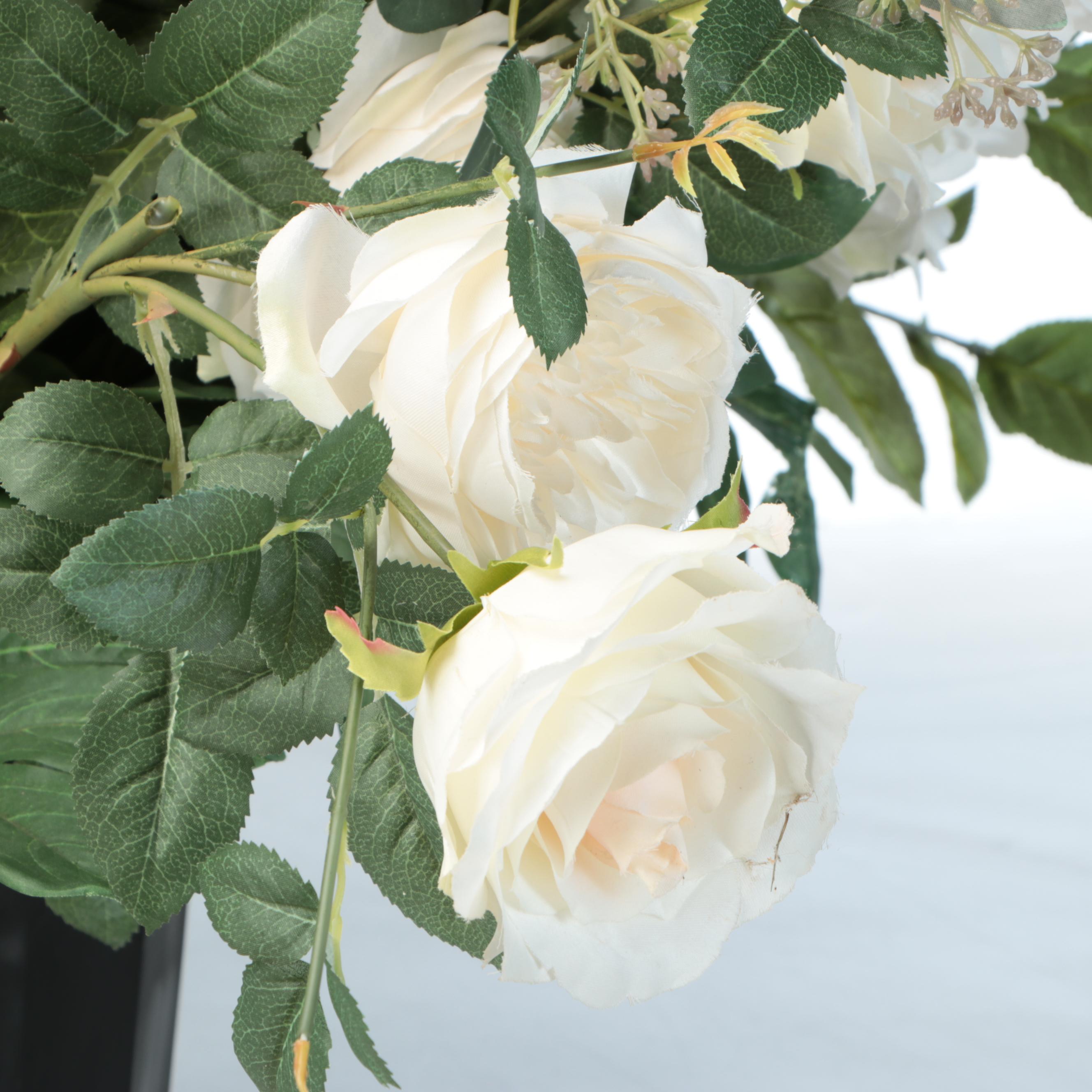 Frontgate Pair of Artificial White Peony Bouquet Urn Fillers