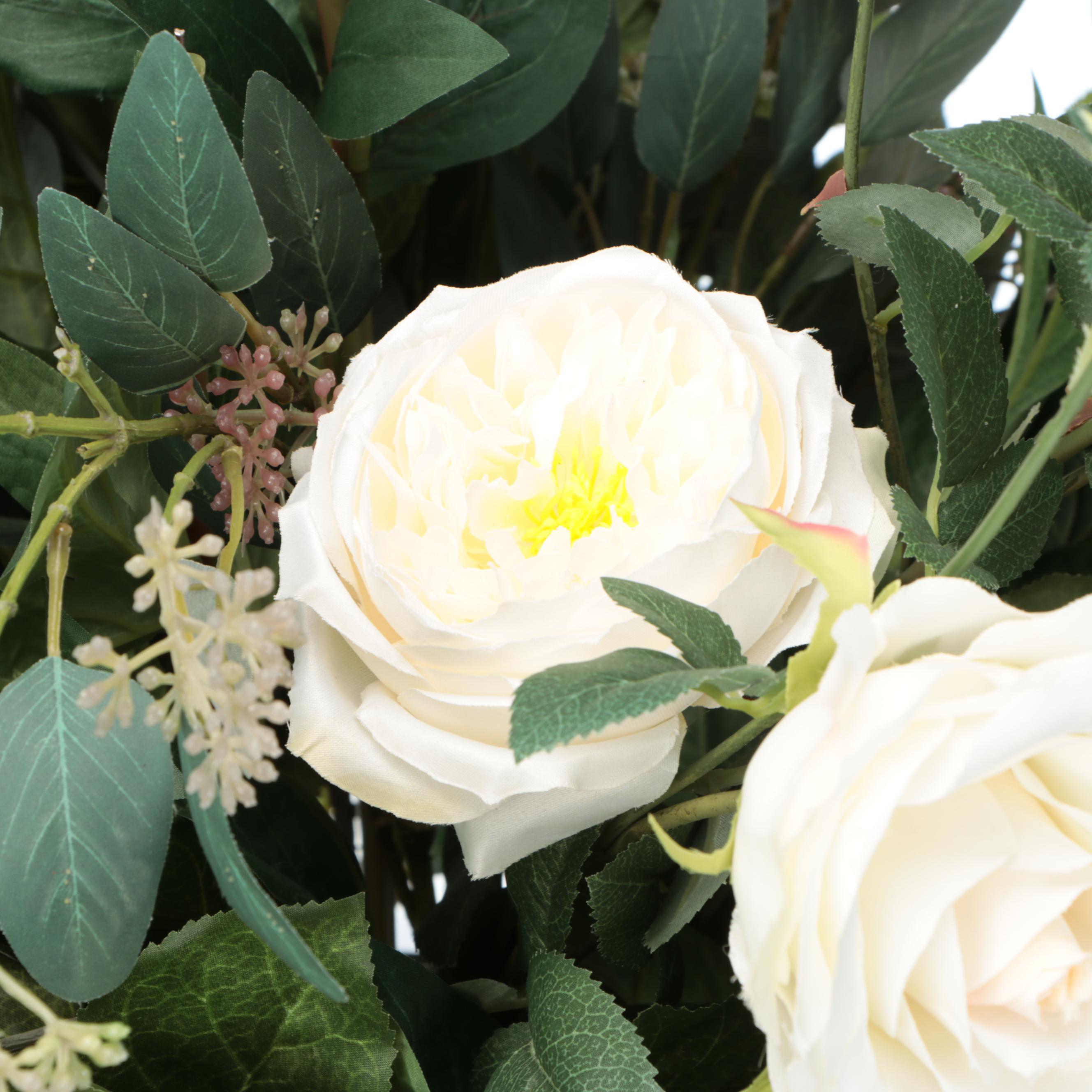 Frontgate Pair of Artificial White Peony Bouquet Urn Fillers