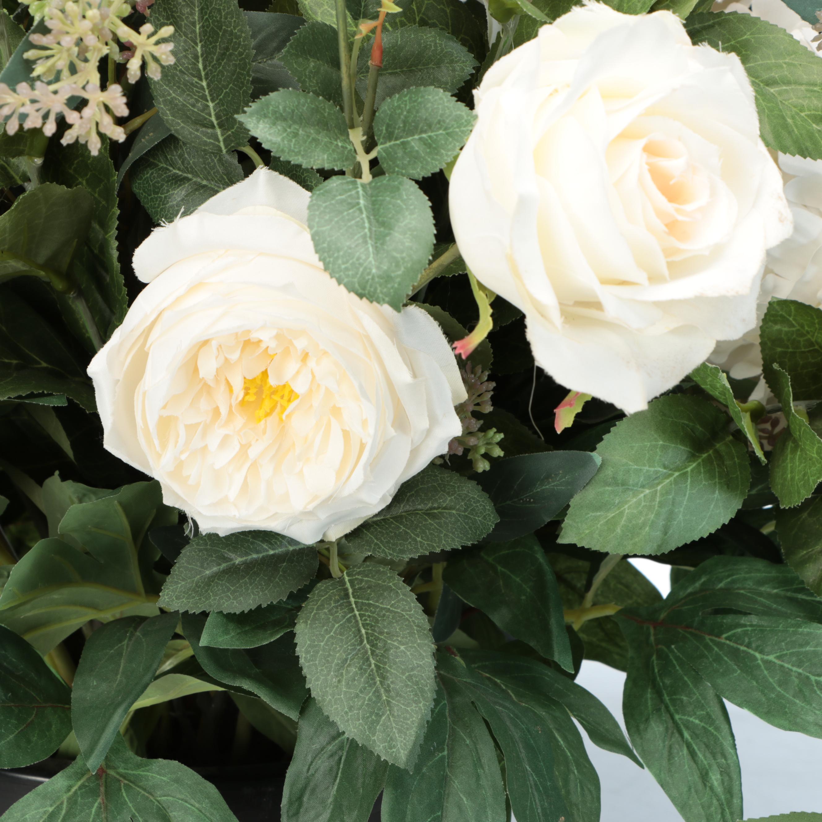 Frontgate Pair of Artificial White Peony Bouquet Urn Fillers