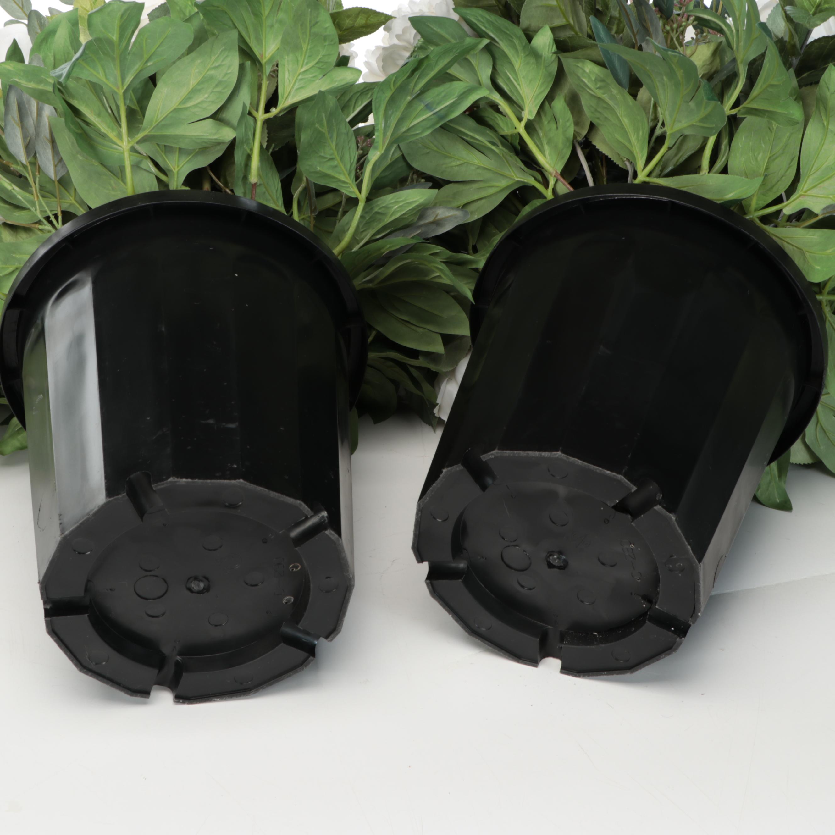 Frontgate Pair of Artificial White Peony Bouquet Urn Fillers