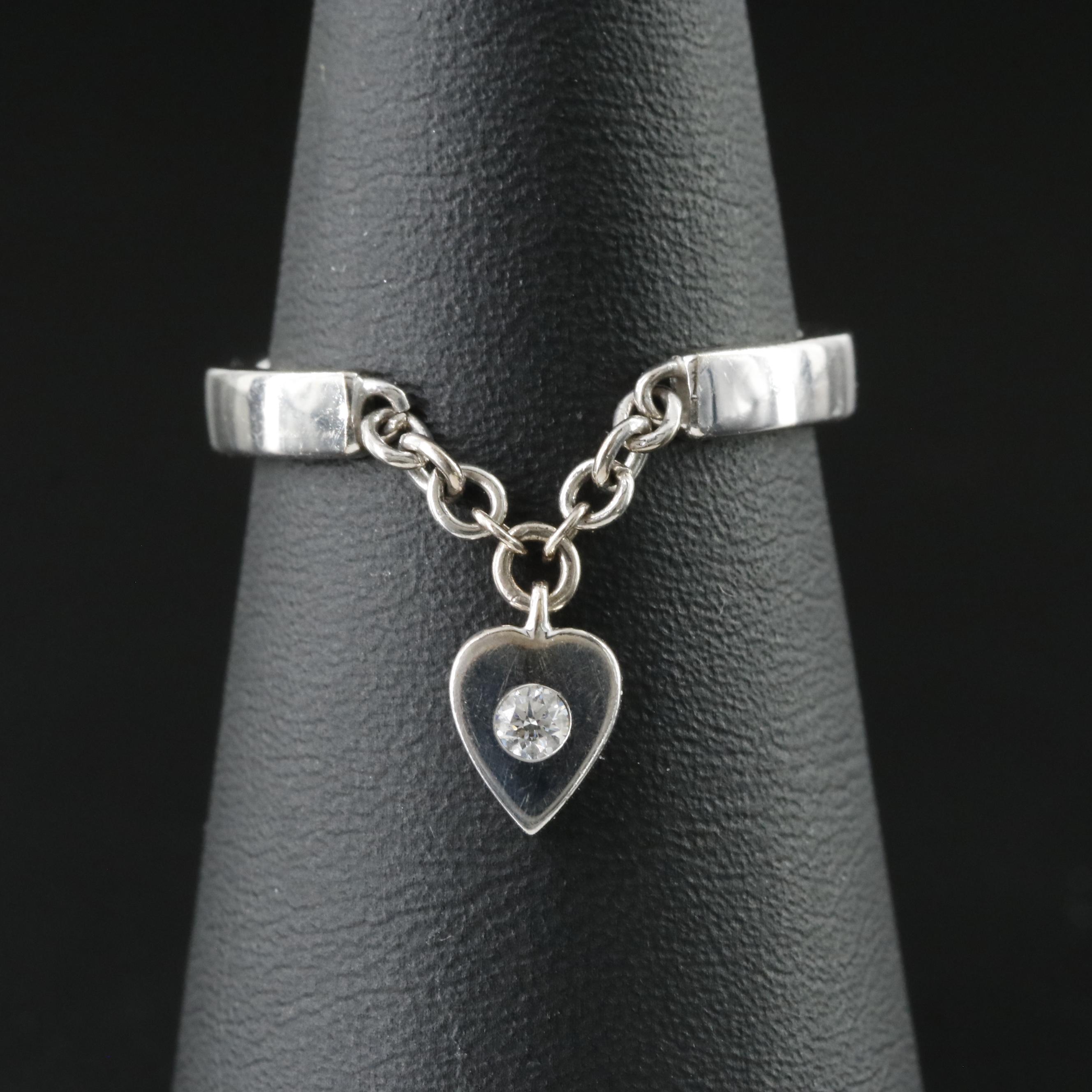 Cartier Mon Amour 18K and Diamond Heart Charm Ring