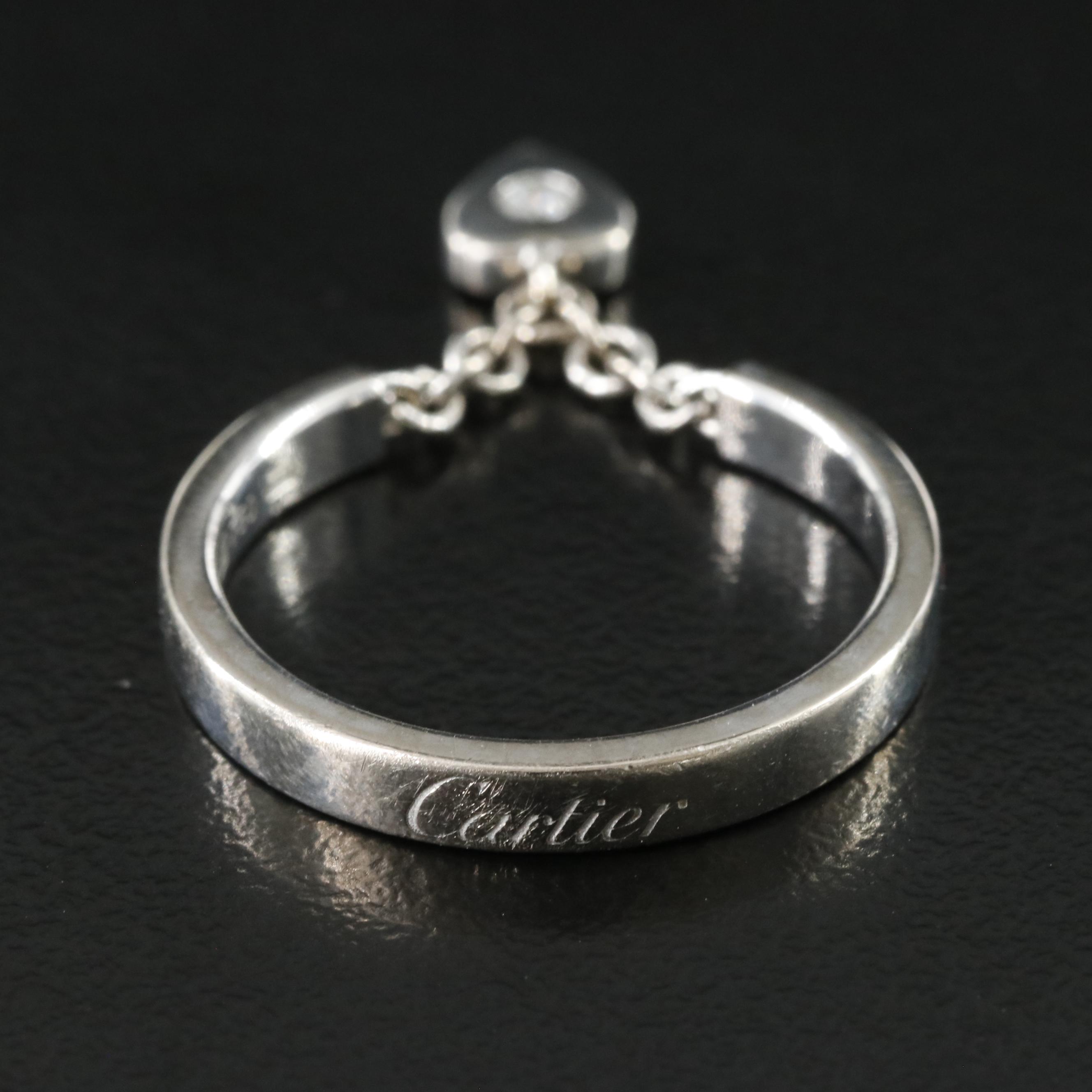 Cartier Mon Amour 18K and Diamond Heart Charm Ring
