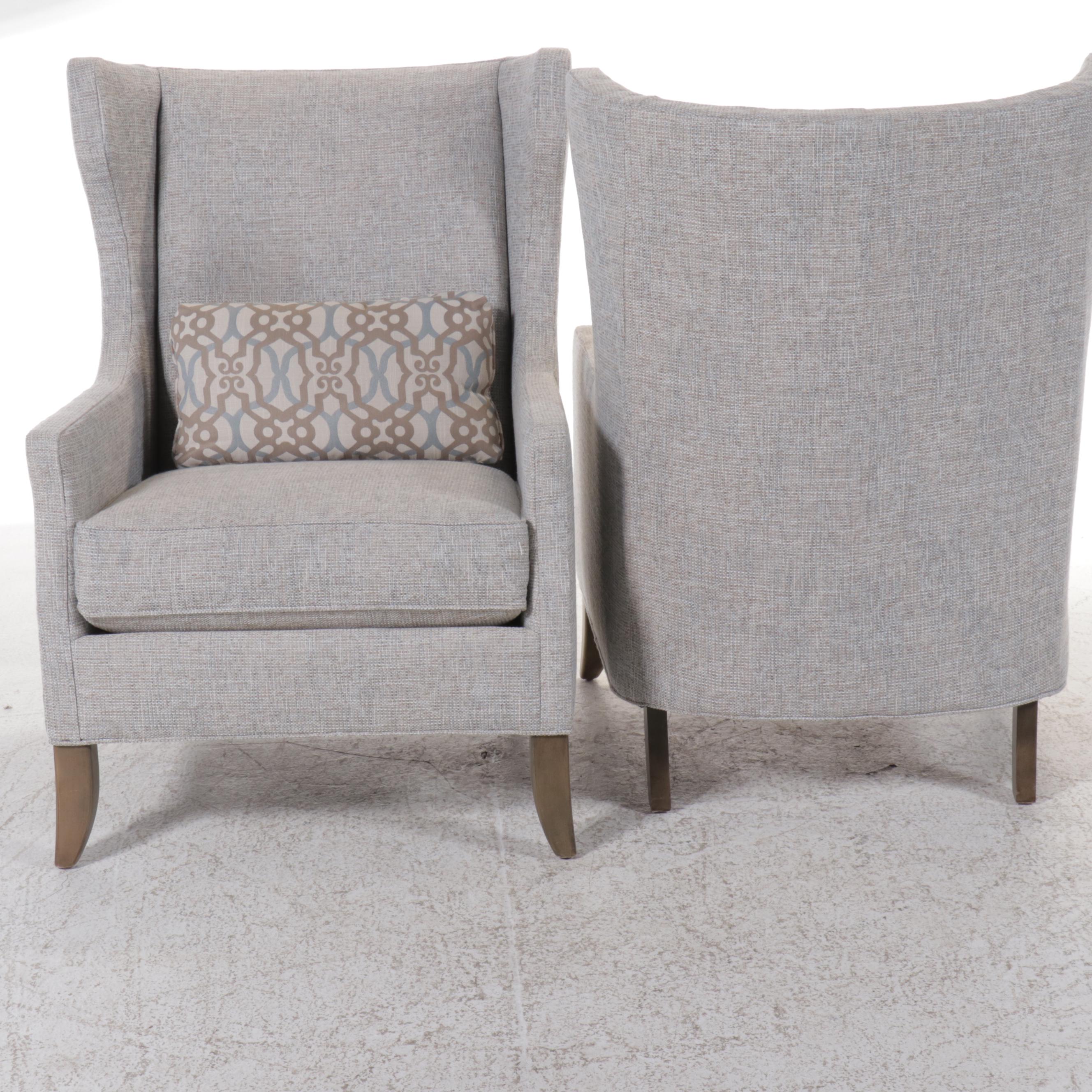 Pair of Contemporary Upholstered Fairfield Armchairs