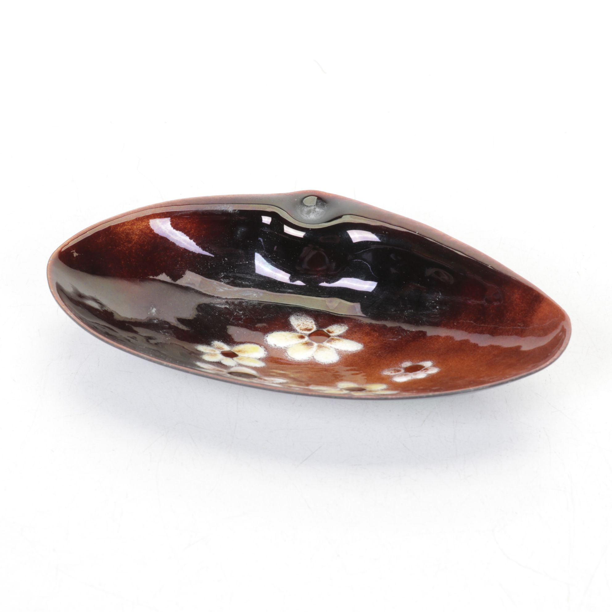 Bovano Enameled Metal Shell-Shaped Ashtray, Wood Leaf-Shaped Tray and More