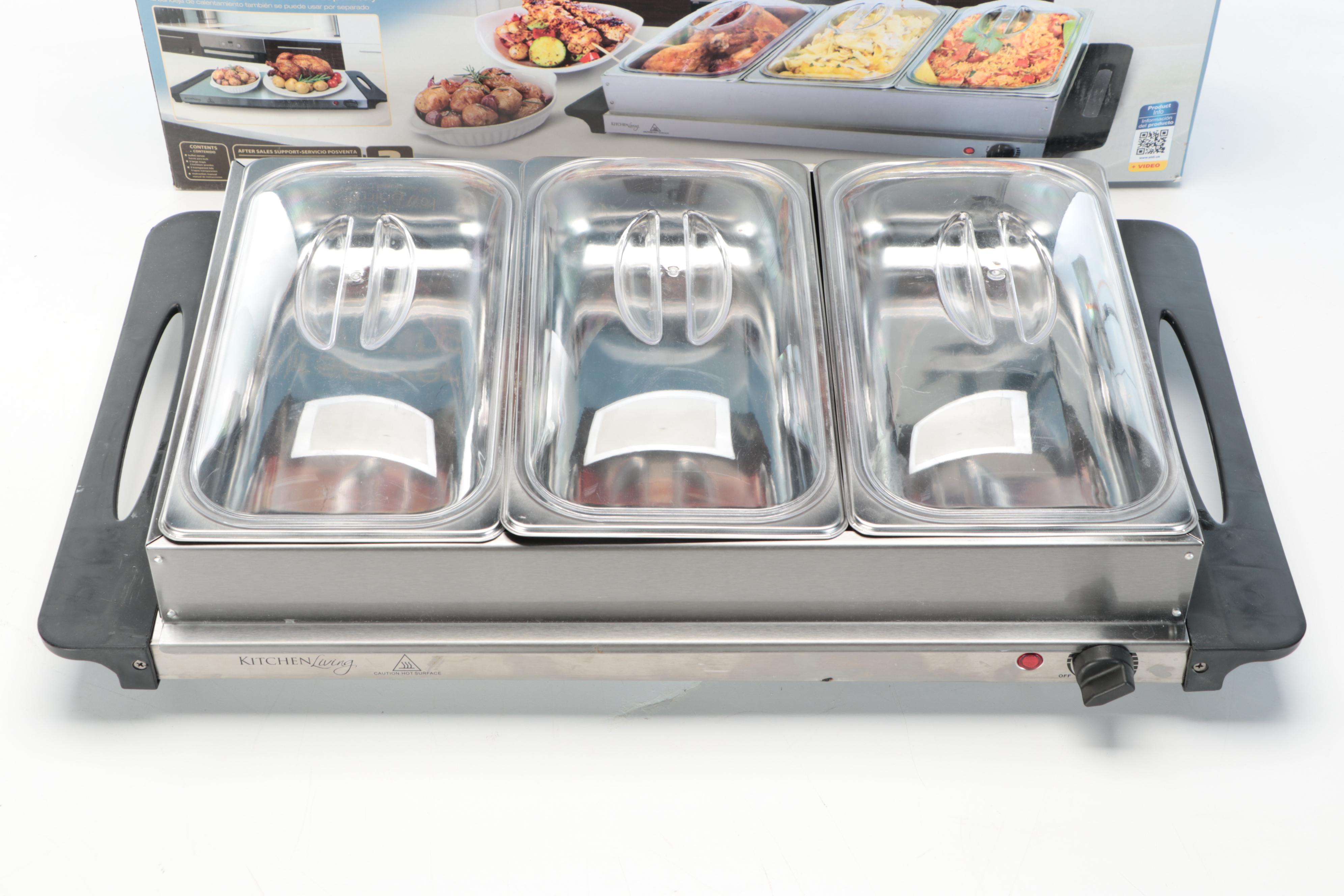 Kitchen Living Buffet Server with Warming Tray