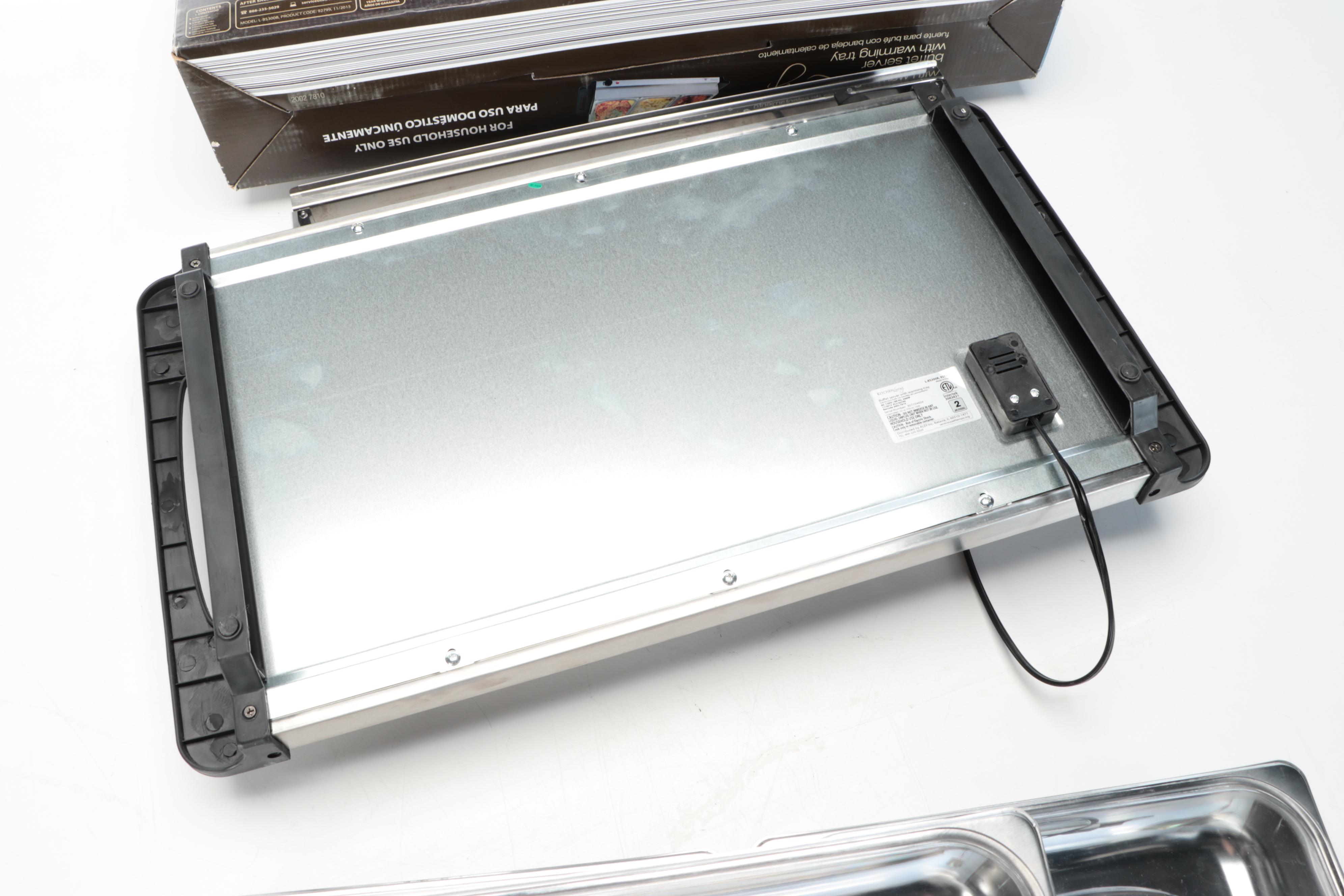 Kitchen Living Buffet Server with Warming Tray