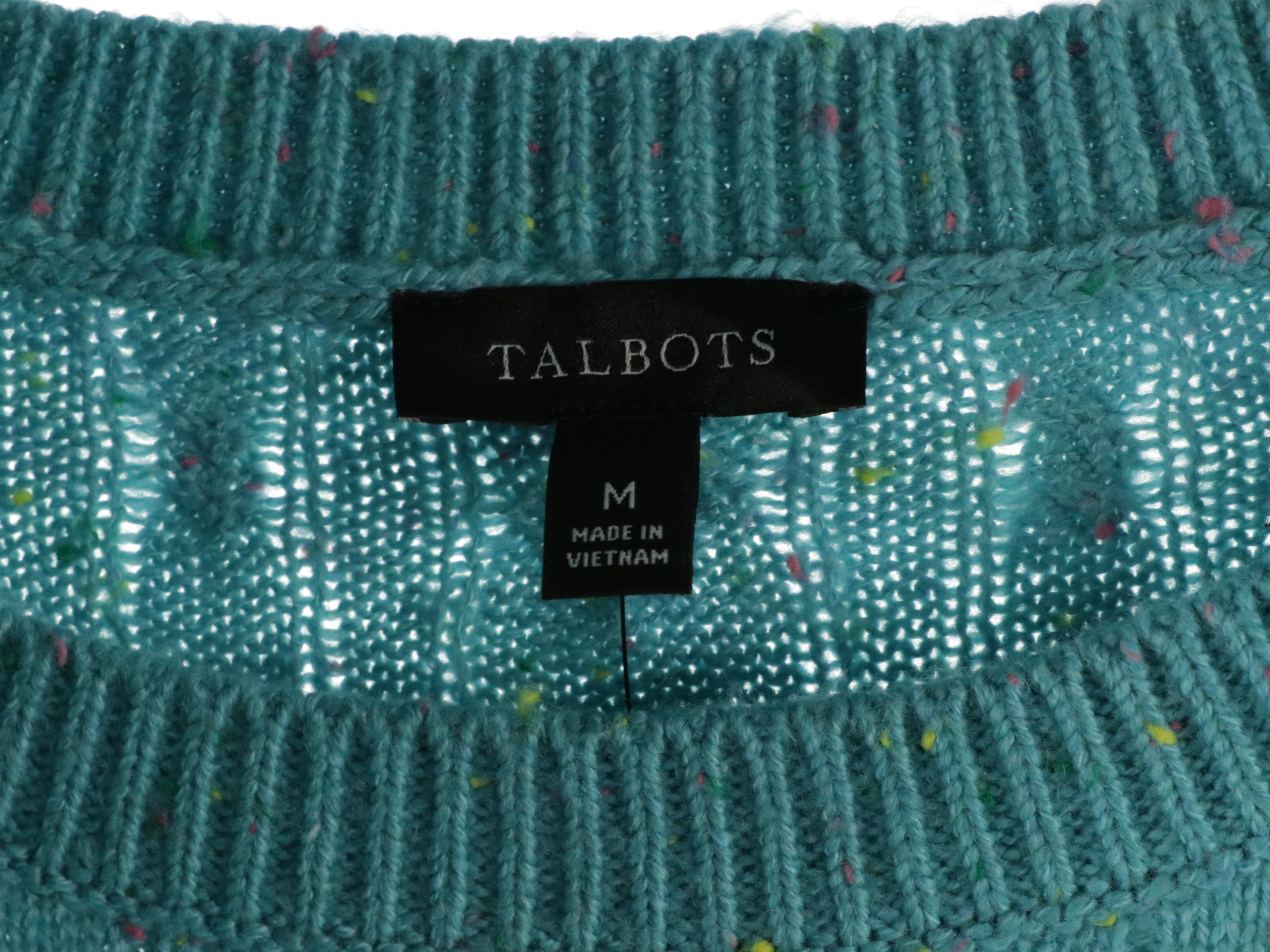Talbots Corduroy Blazer, Wool Coat, Cable Knit Cotton Sweaters & Printed Pants