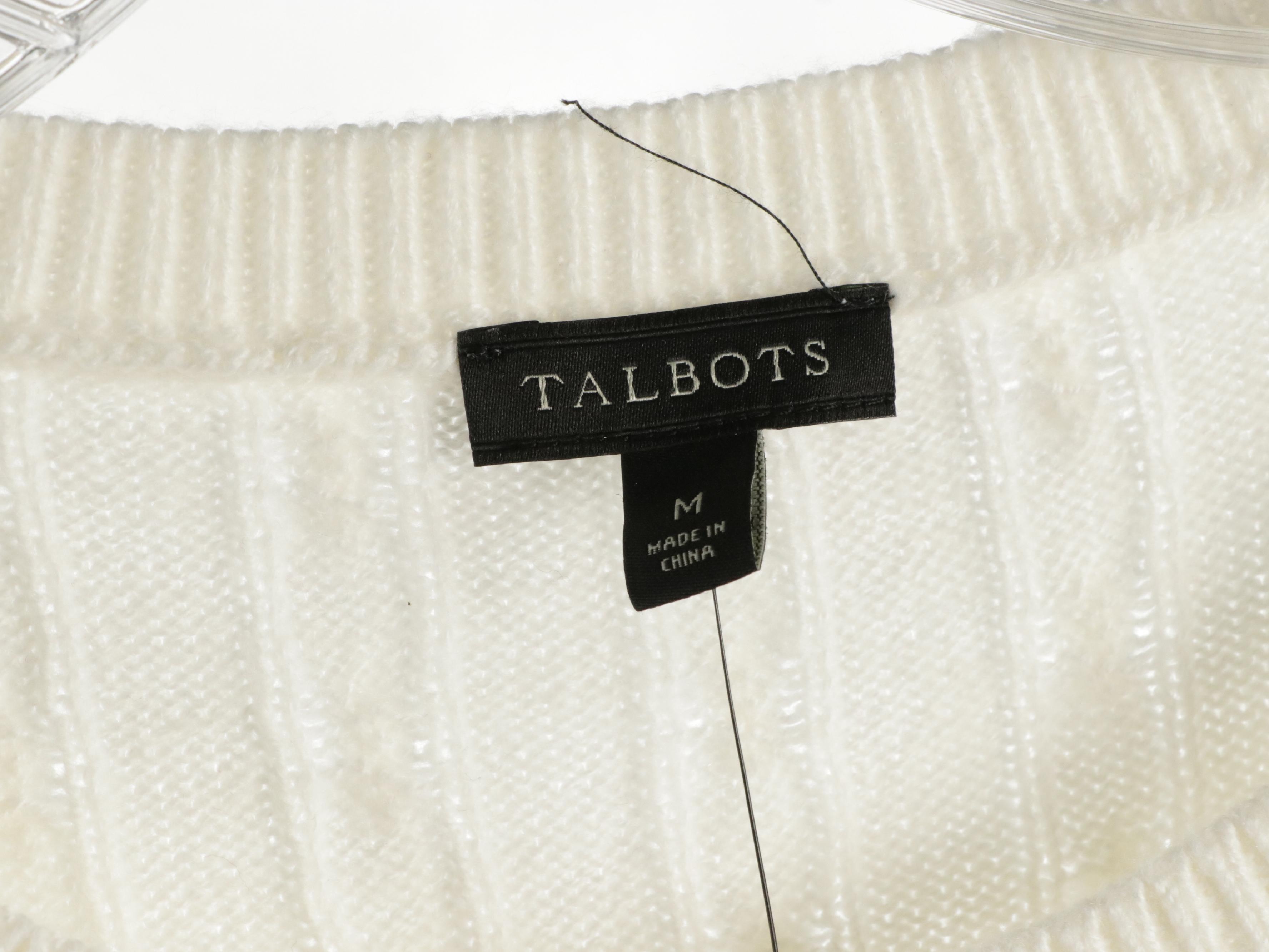Talbots Corduroy Blazer, Wool Coat, Cable Knit Cotton Sweaters & Printed Pants