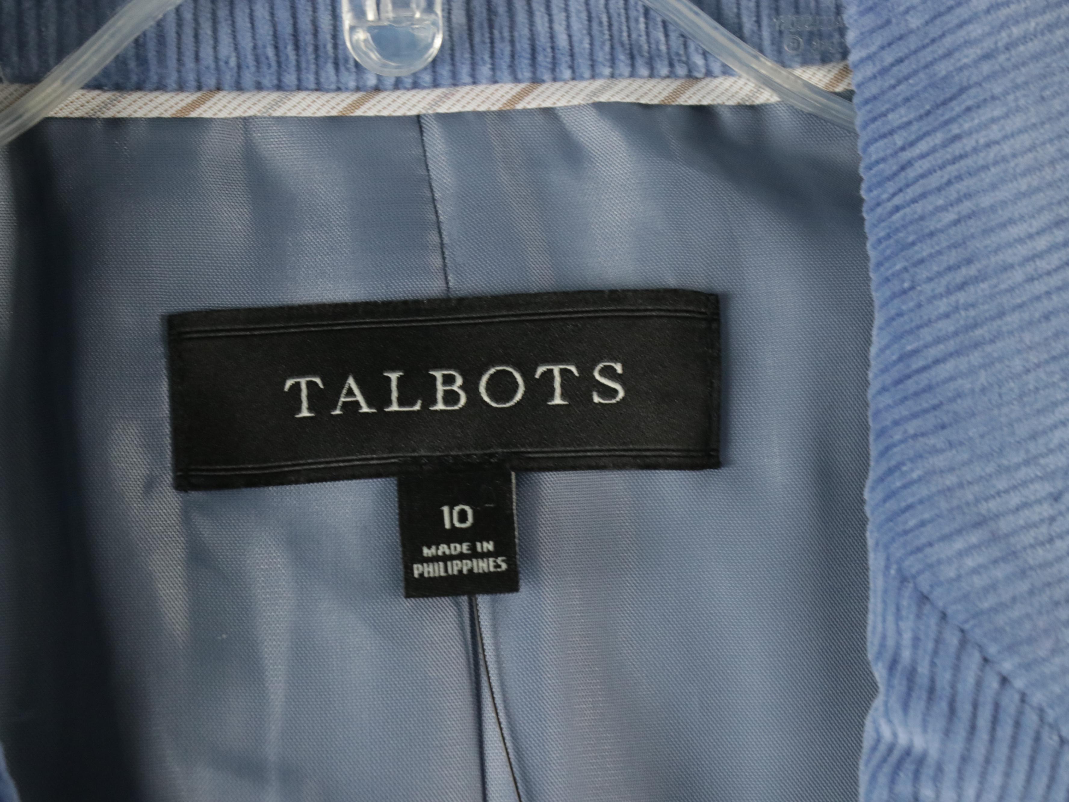 Talbots Corduroy Blazer, Wool Coat, Cable Knit Cotton Sweaters & Printed Pants