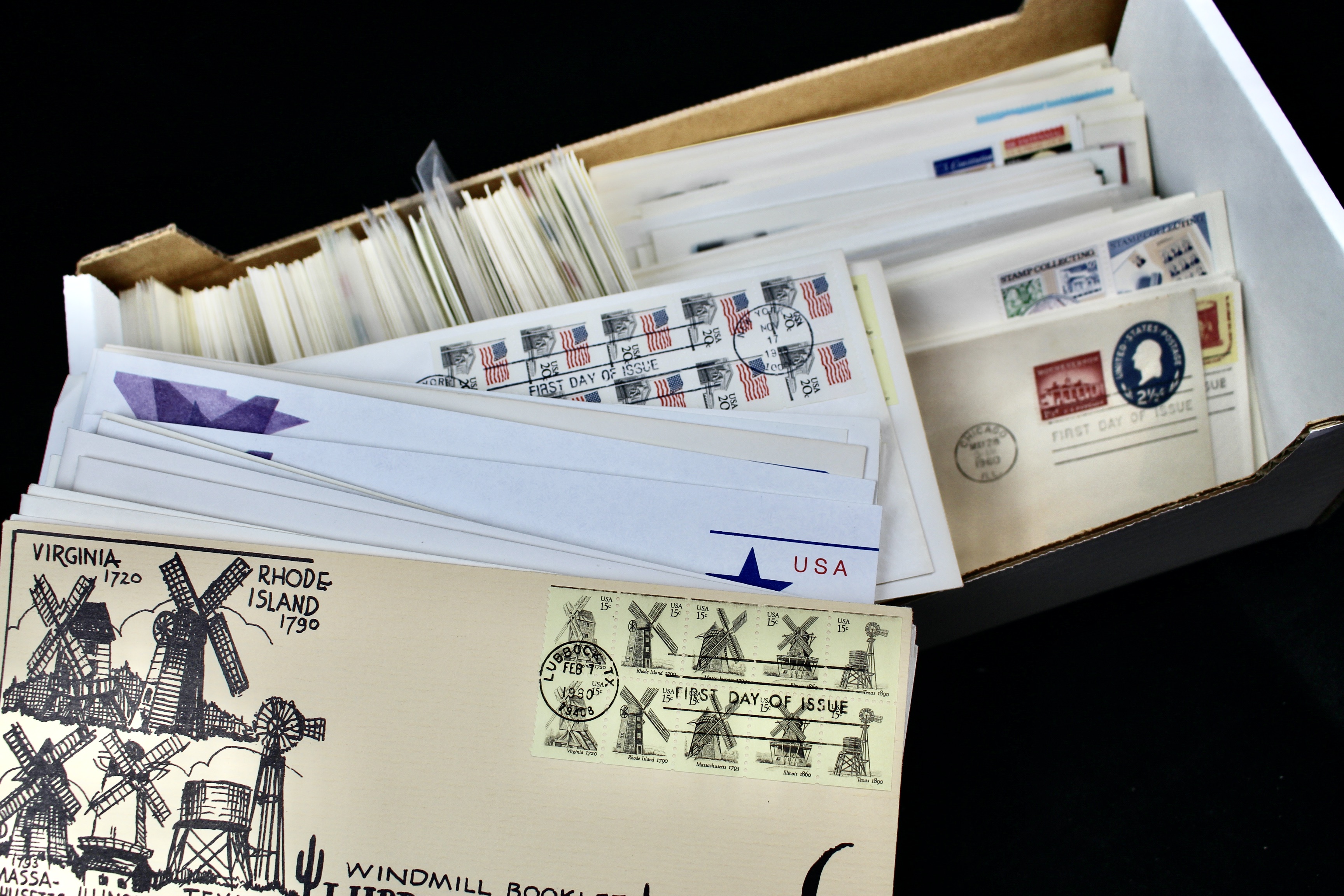 Over 340 U.S. First Day Covers, All Unaddressed with Cachets
