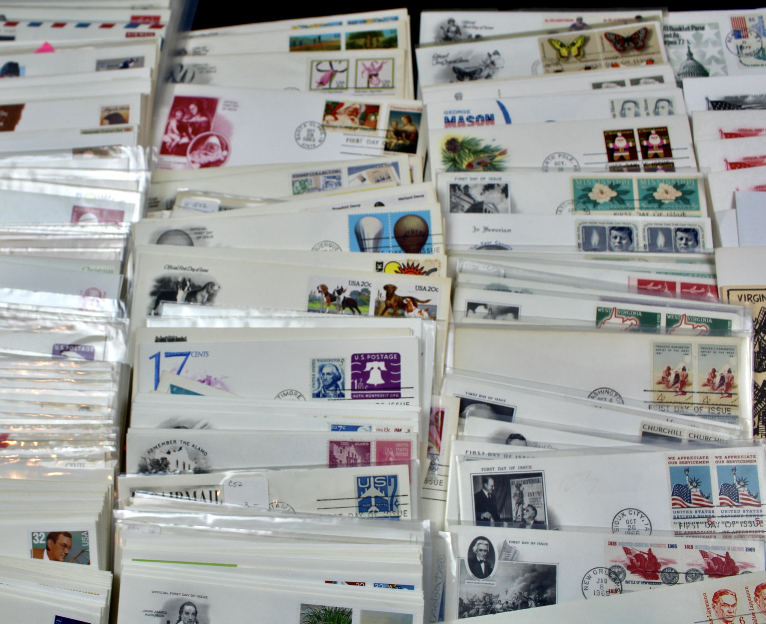 Over 340 U.S. First Day Covers, All Unaddressed with Cachets
