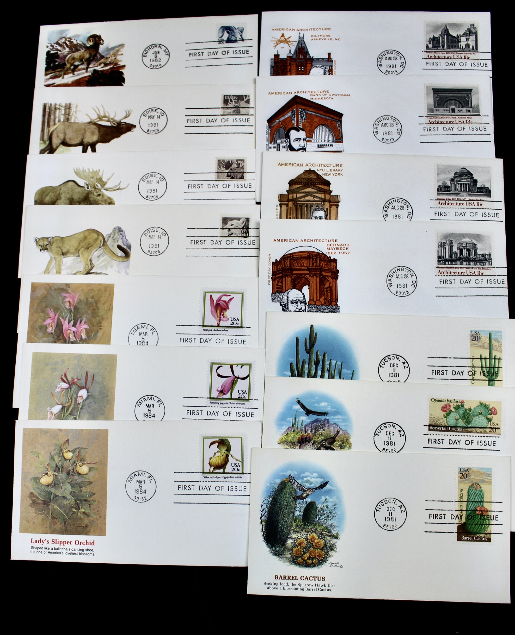 Over 340 U.S. First Day Covers, All Unaddressed with Cachets